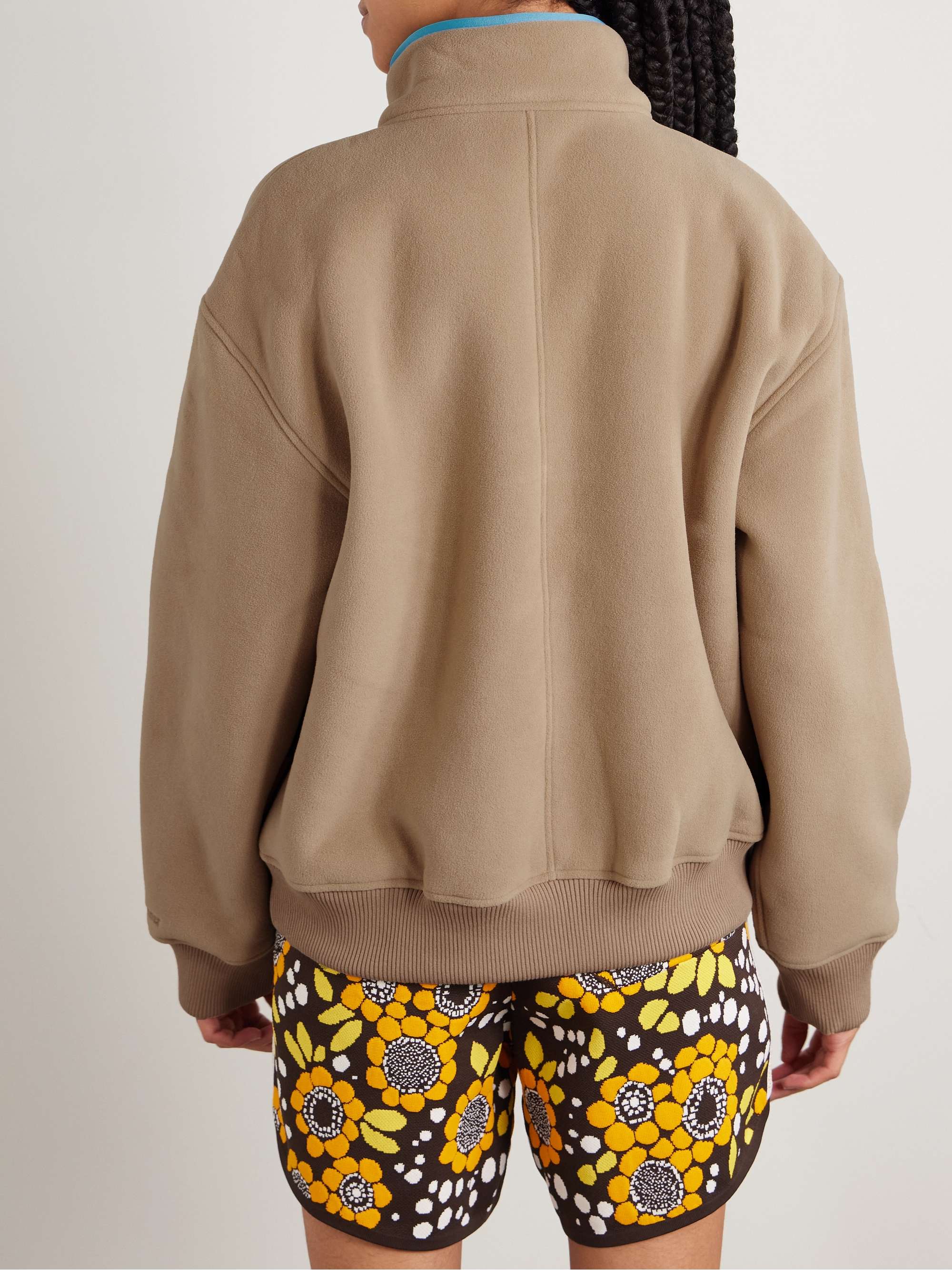 + Wales Bonner embroidered two-tone recycled-fleece jacket view