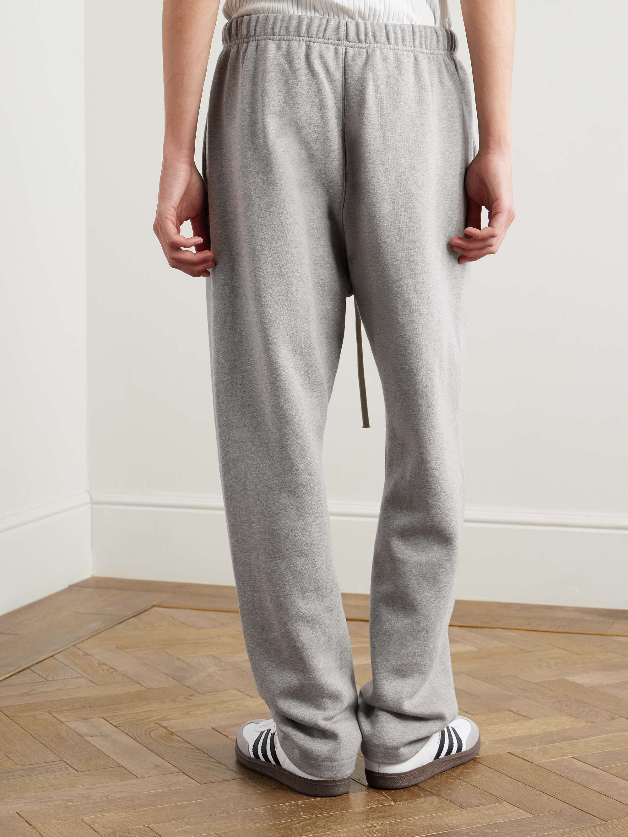 + NBA Straight-Leg Appliquéd Cotton-Blend Jersey Sweatpants view