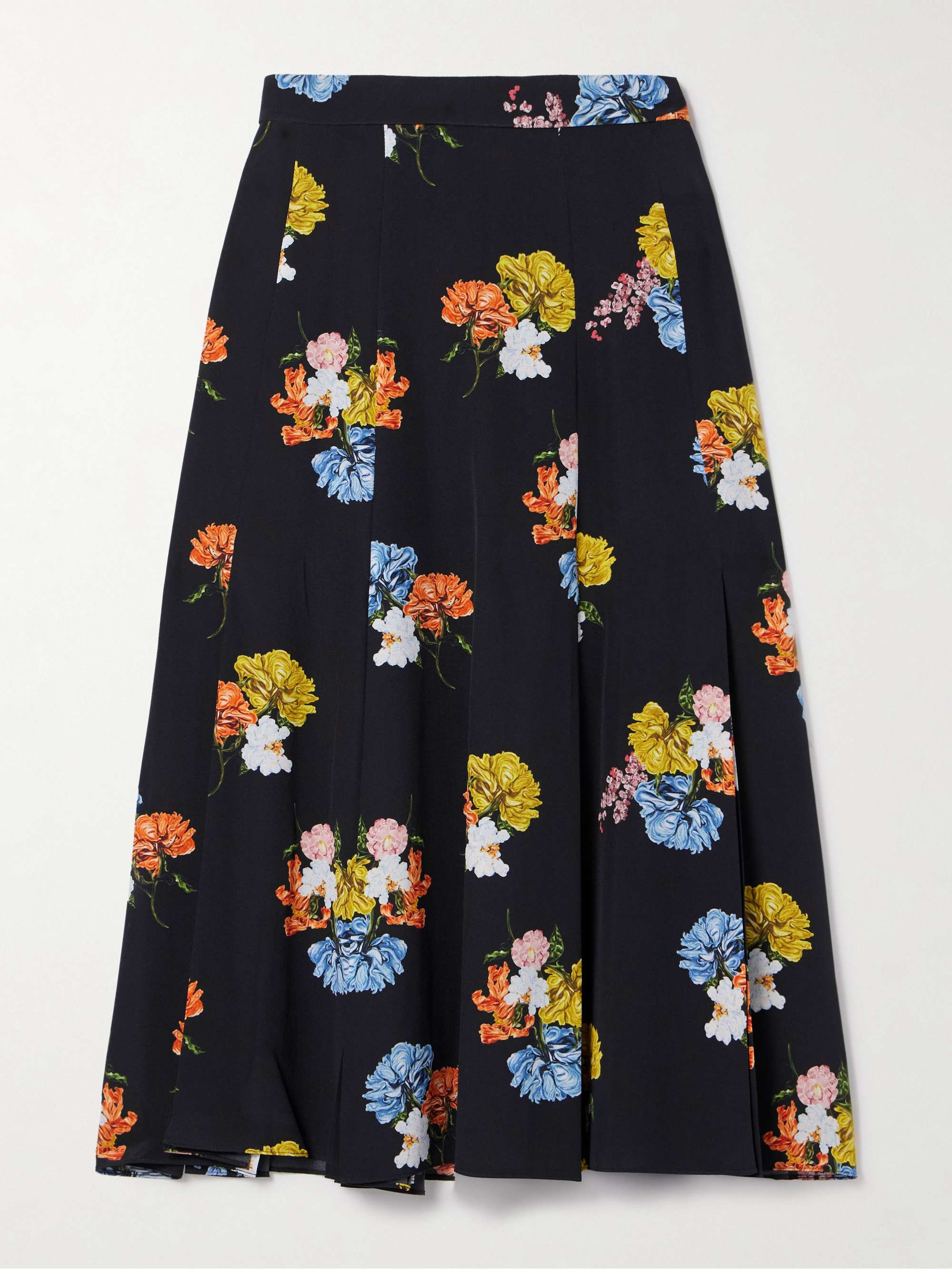 Kenzie floral-print silk crepe de chine skirt hero visual