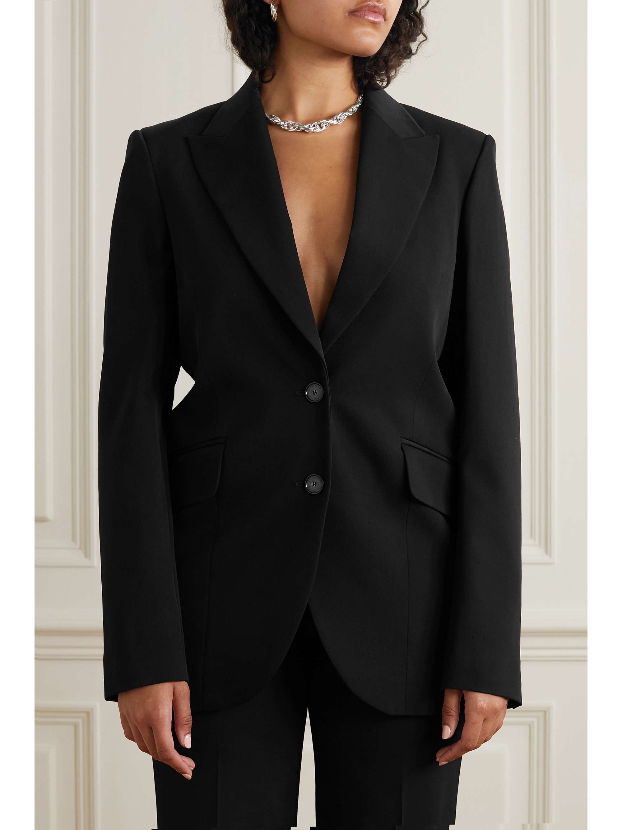 + NET SUSTAIN stretch-wool twill blazer view