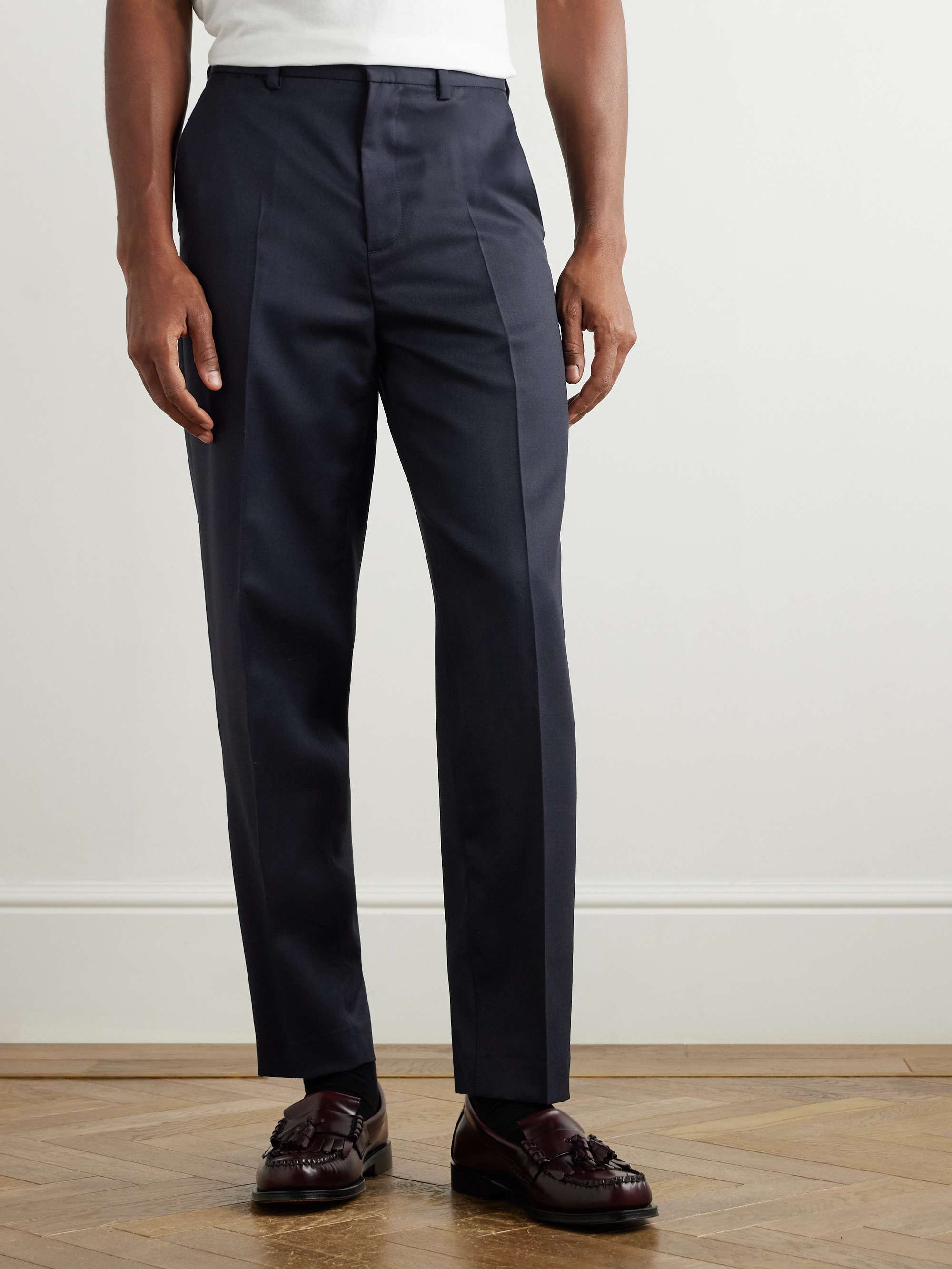 Massimo Straight-Leg Wool-Twill Suit Trousers view