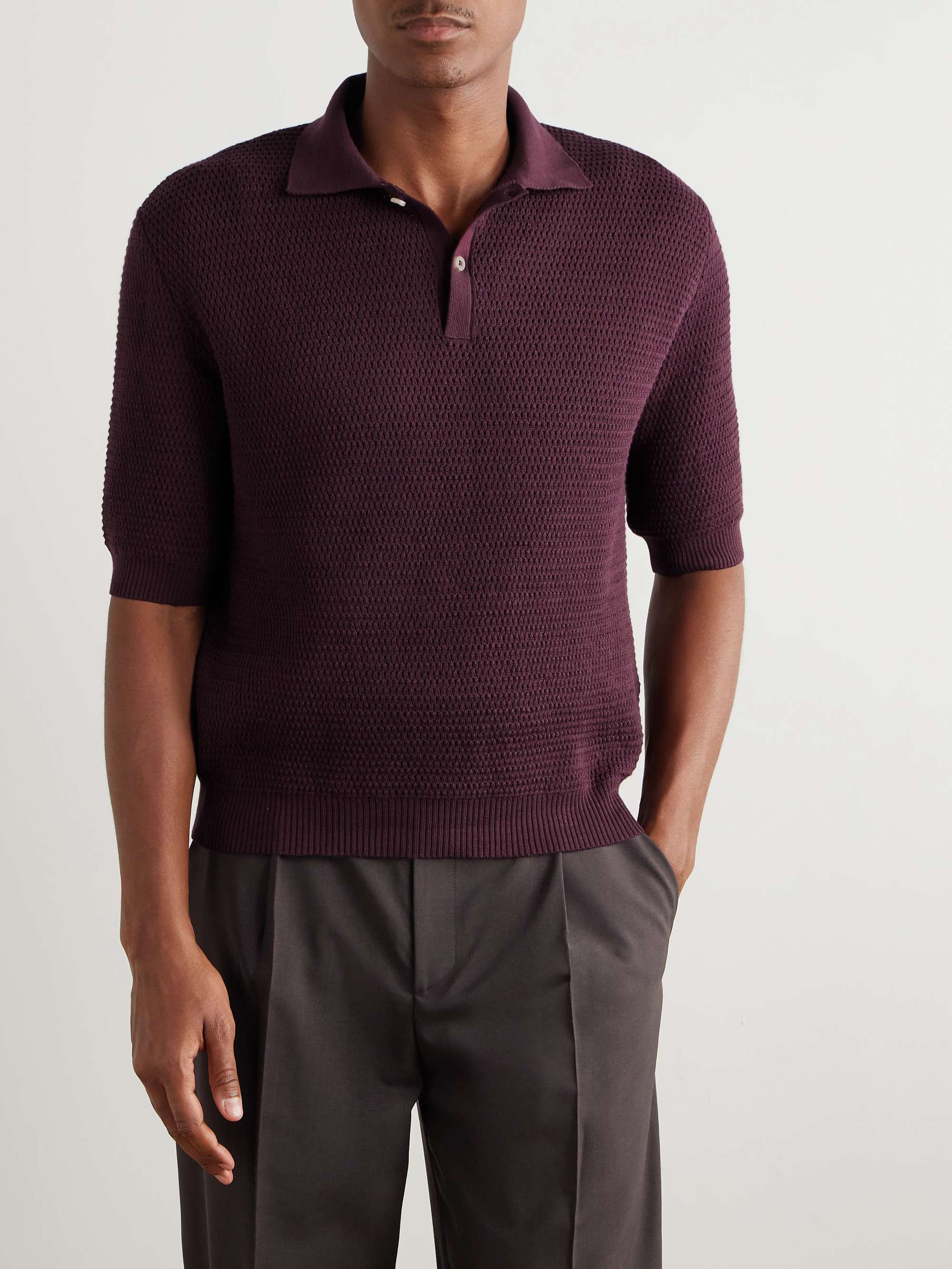 Honeycomb Organic Cotton Polo Shirt view