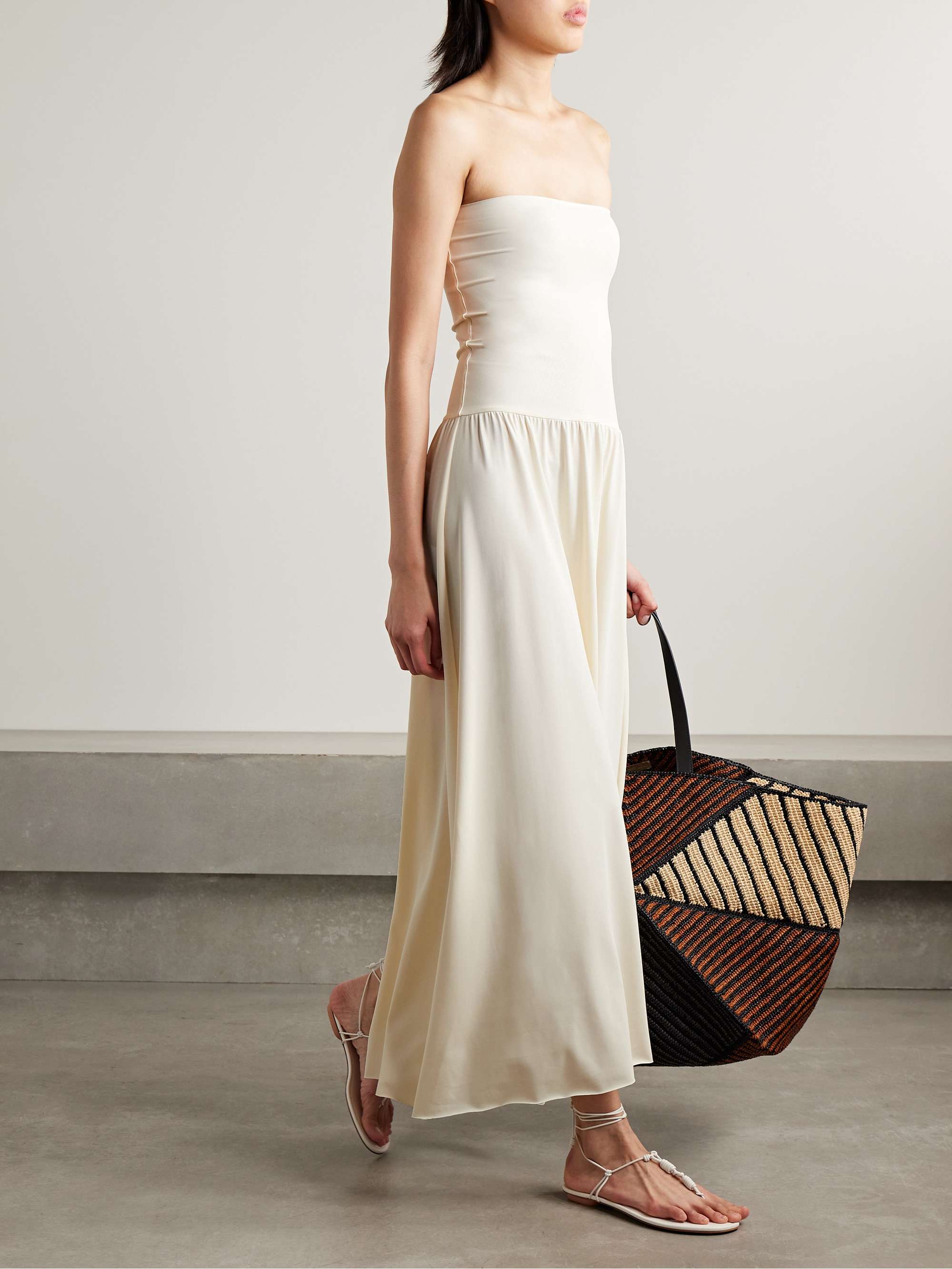 Les Essentiels Oda strapless stretch-jersey maxi dress view