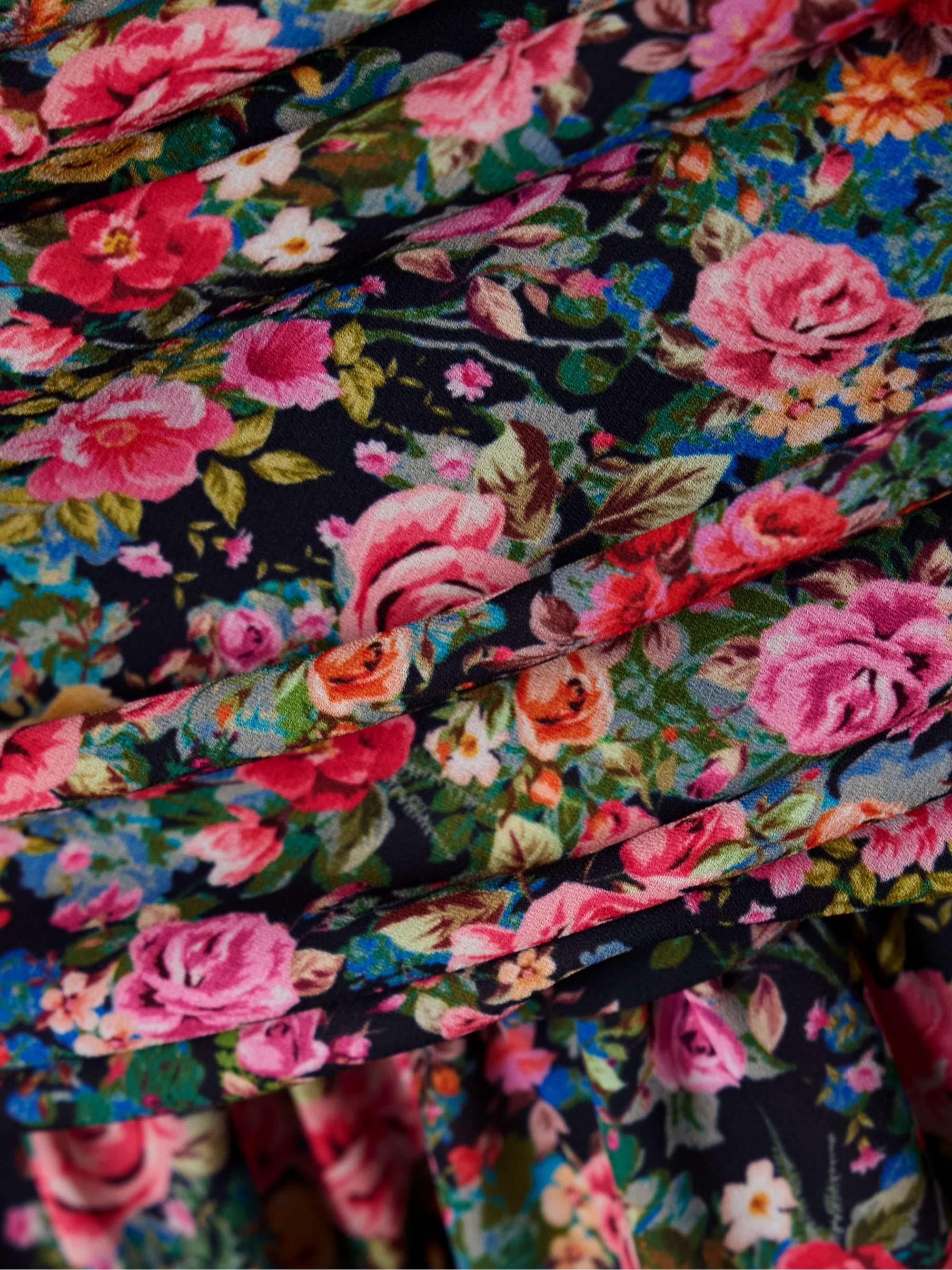 Viola lace-trimmed floral-print chiffon midi dress view