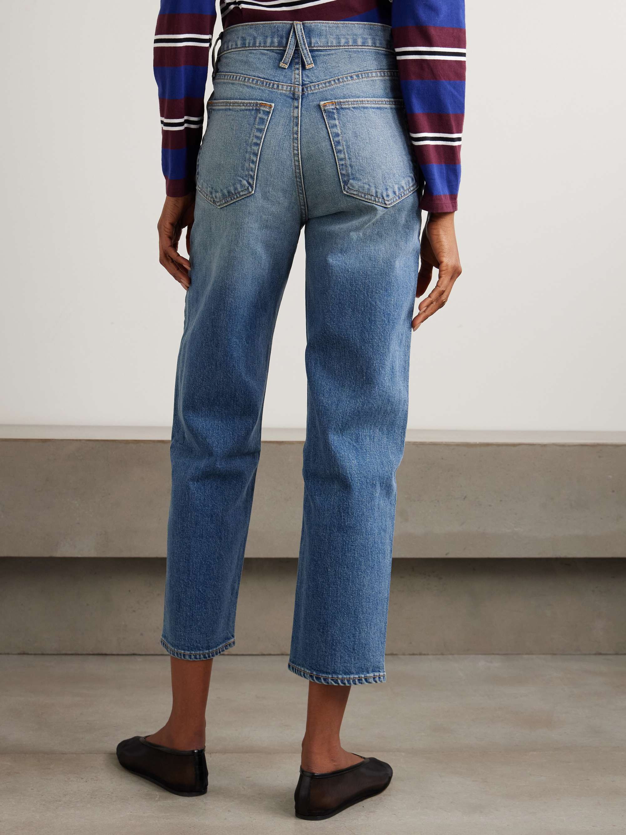 London Crop high-rise straight-leg jeans view