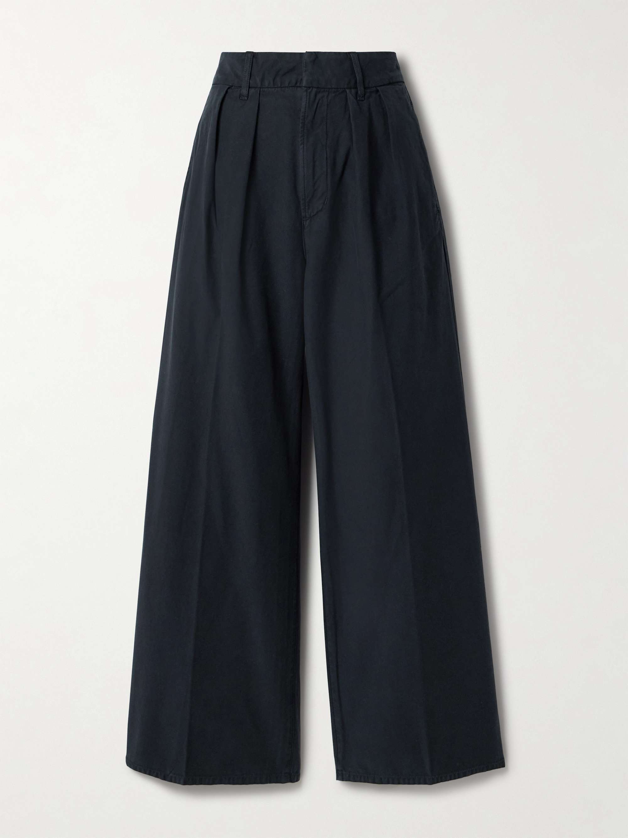 Petra pleated cotton wide-leg pants hero visual