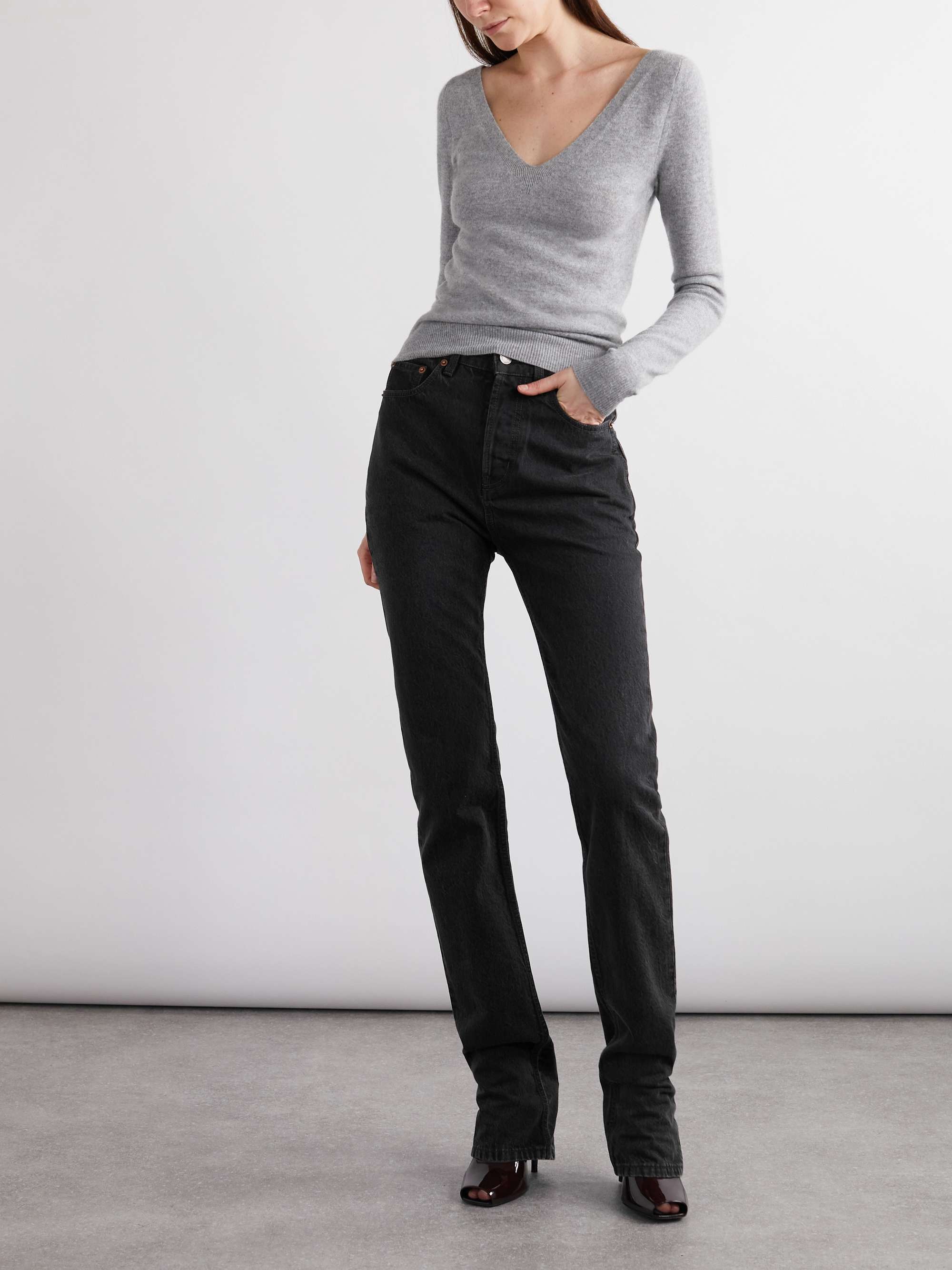 Mid-rise slim-leg jeans view