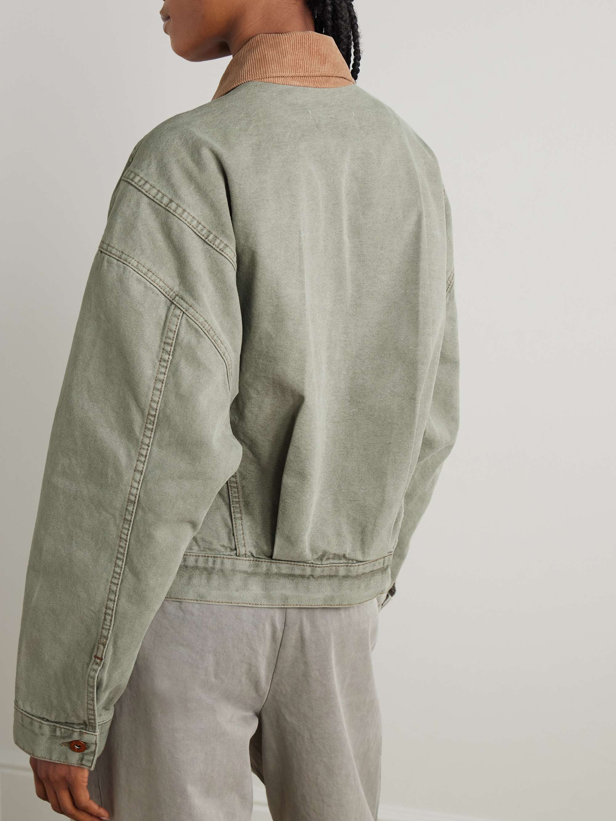 Camden Garage corduroy-trimmed cotton-canvas jacket view