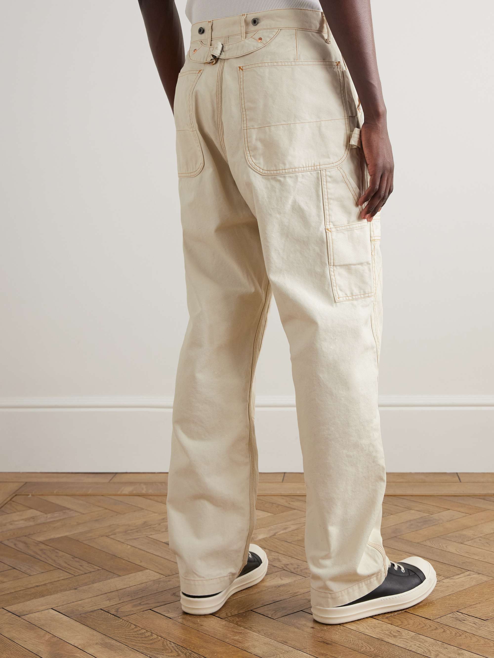 Lumber Straight-Leg Embroidered Cotton-Canvas Cargo Trousers view