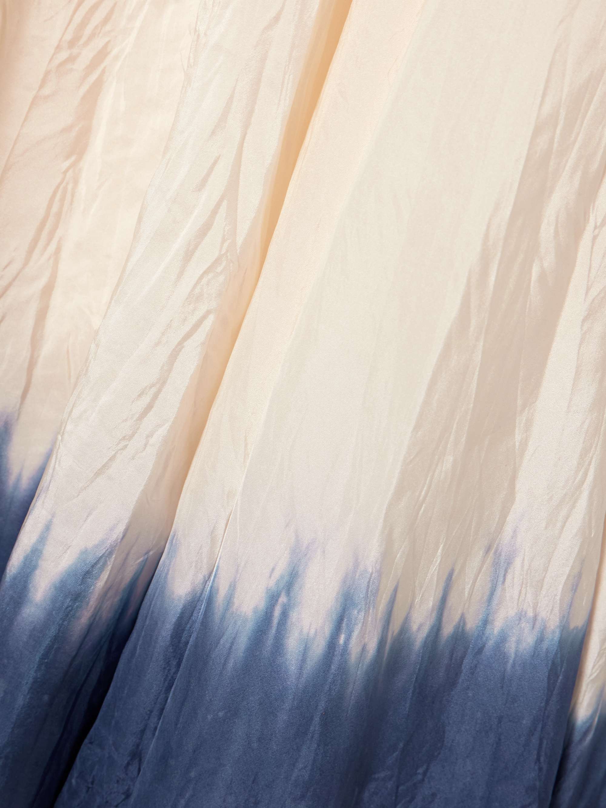 Pleated ombré silk-habotai midi skirt view