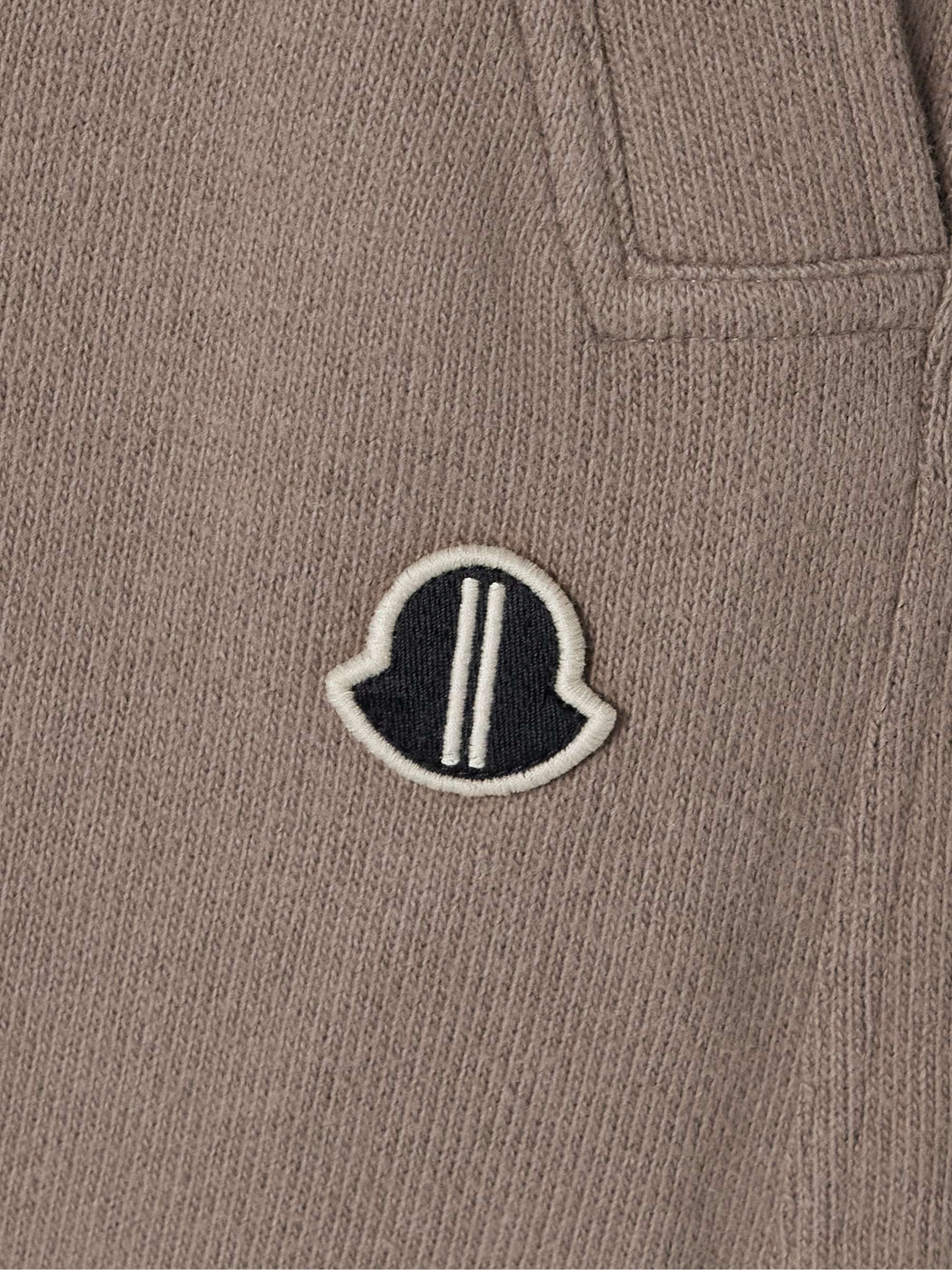 + Moncler Belas appliquéd cotton-jersey wide-leg track pants view