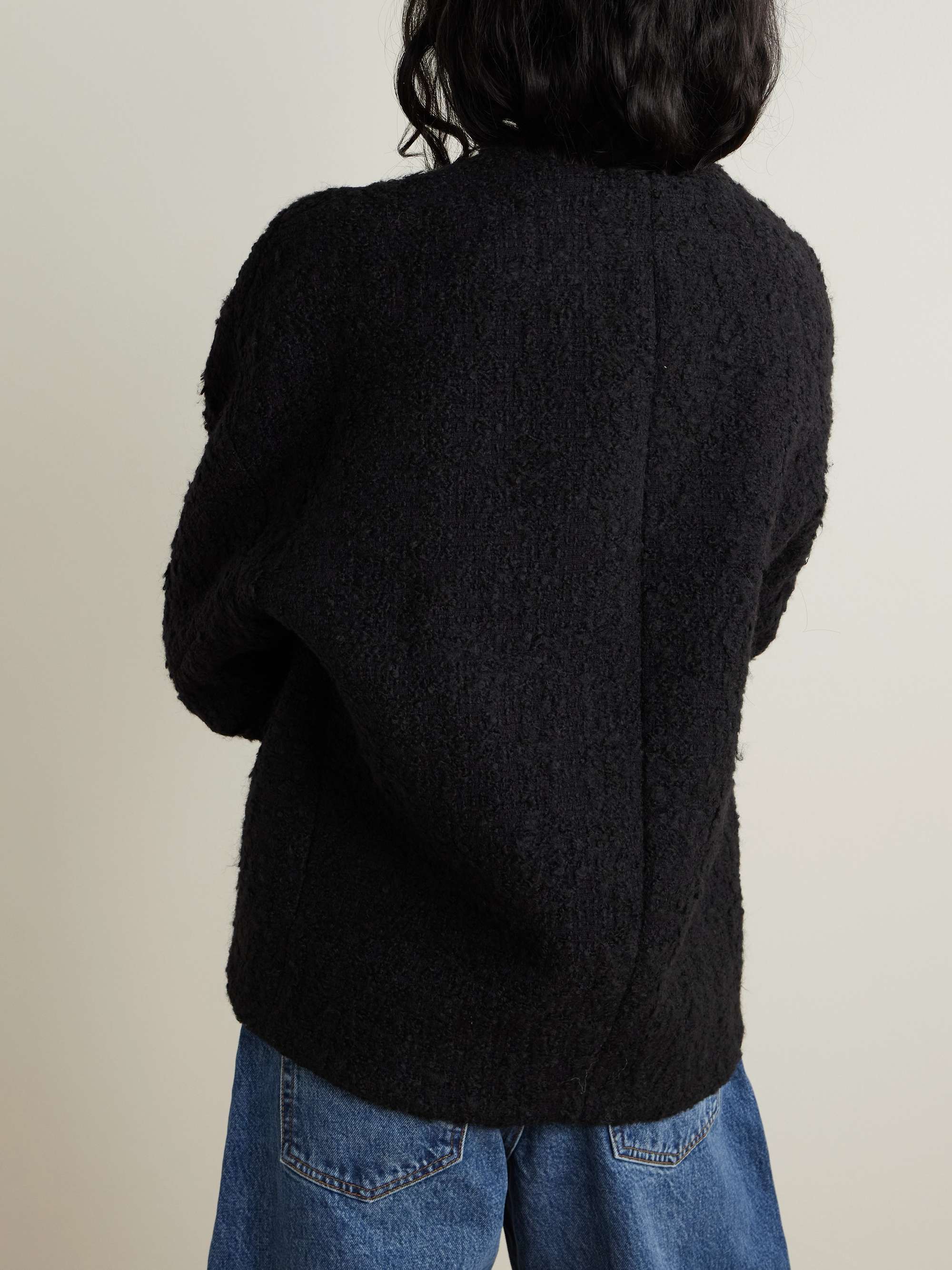 Cocoon oversized cotton-blend bouclé jacket view