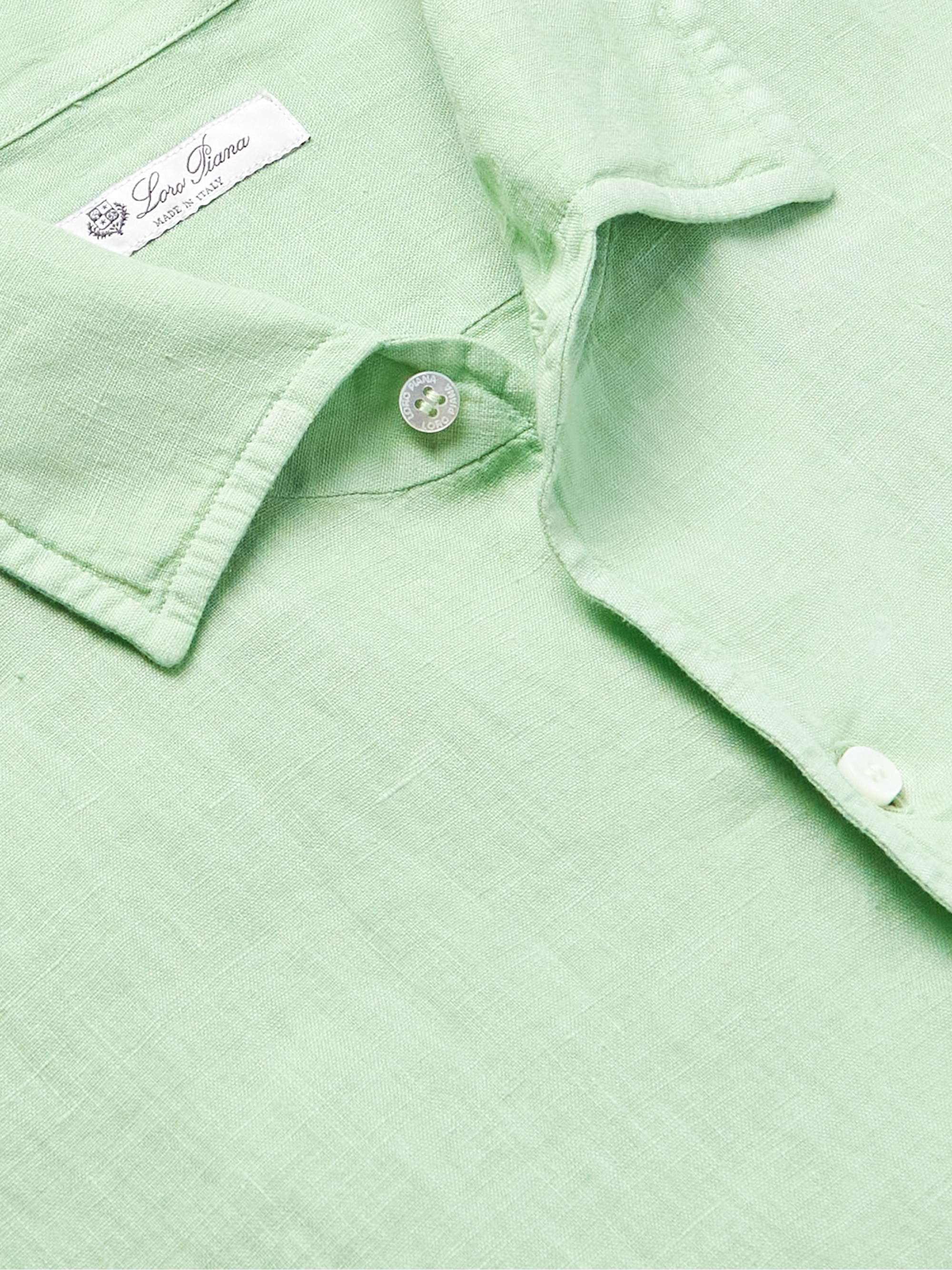 André Garment-Dyed Linen Shirt view