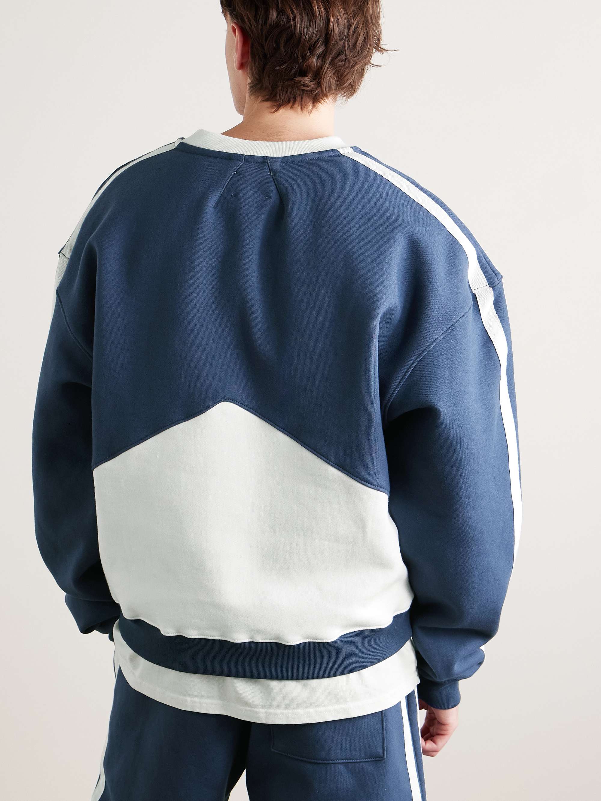 Champions Grosgrain-Trimmed Logo-Print Cotton-Jersey Sweatshirt view