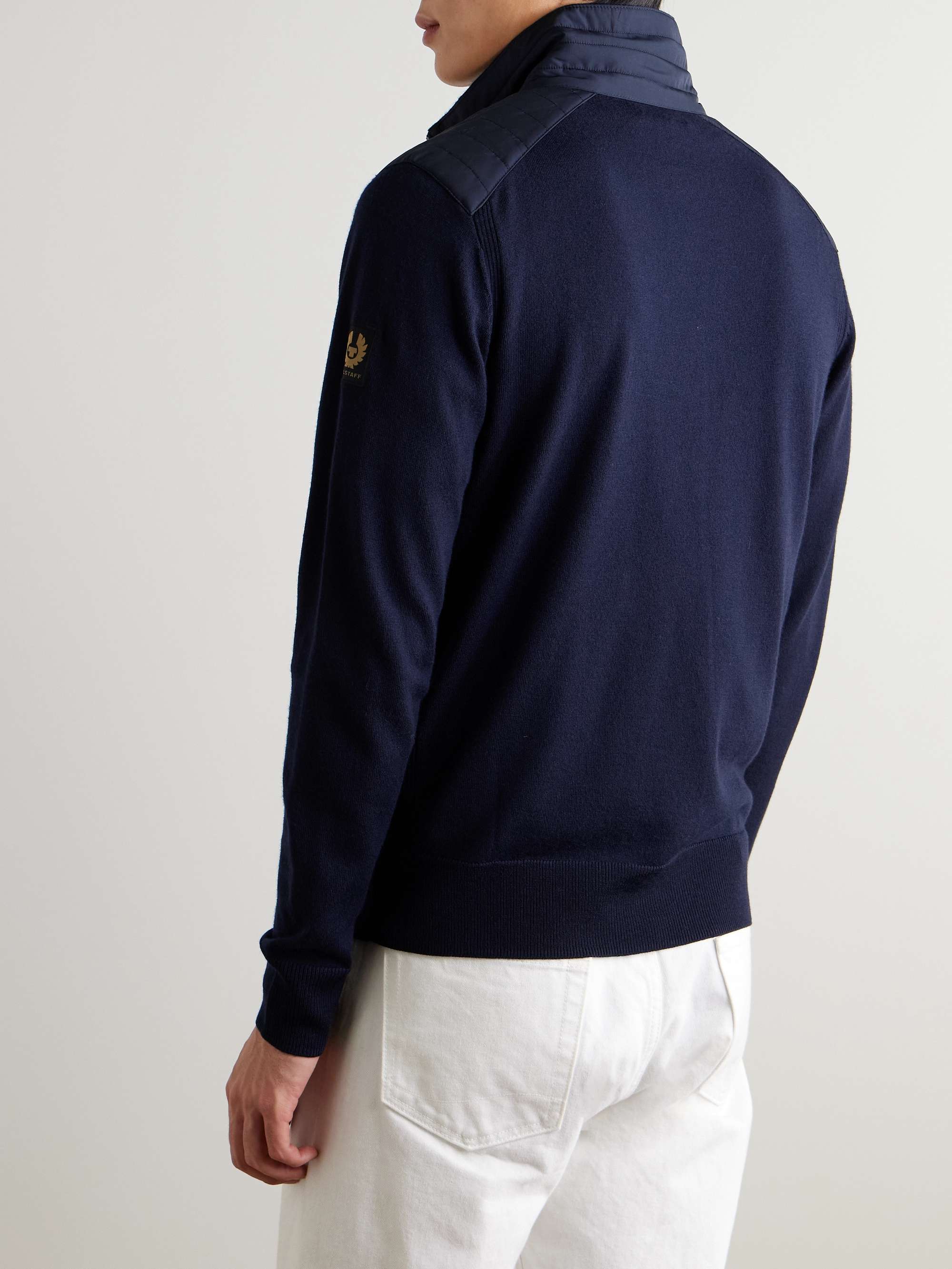 Kilmington Shell-Trimmed Merino Wool Half-Zip Sweater view