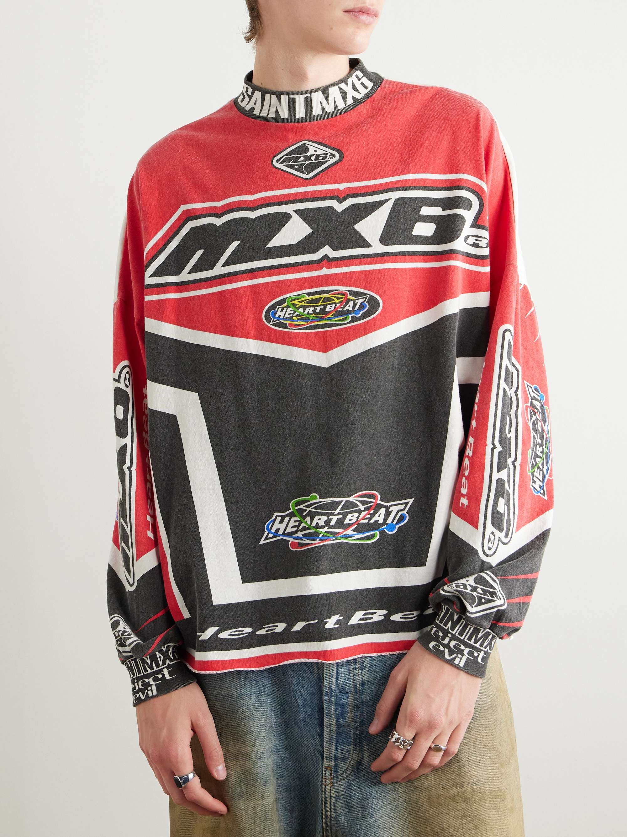 MX6 Motocross Race Logo-Print Cotton-Jersey T-Shirt view