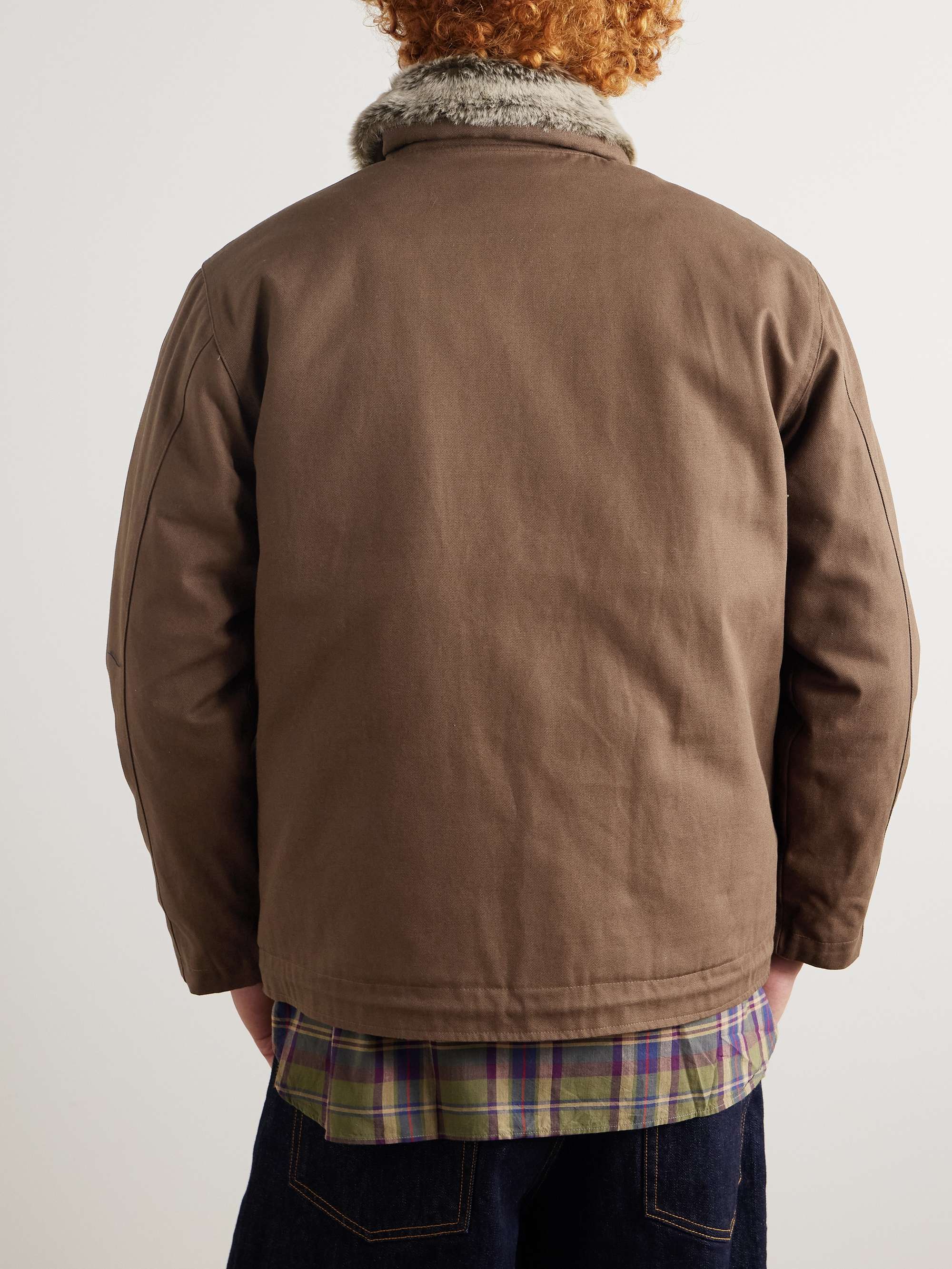 Edgar Faux Fur-Trimmed Cotton-Canvas Jacket view