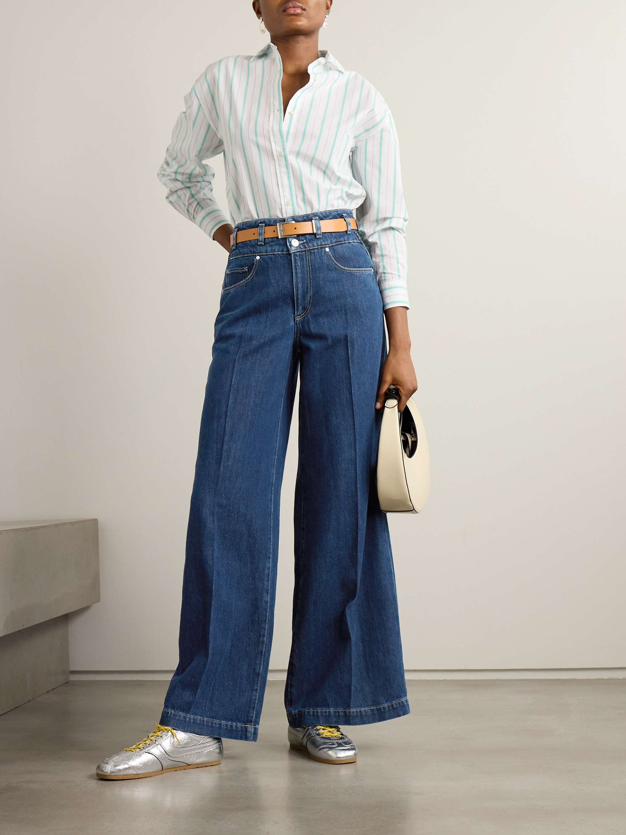 Portial high-rise wide-leg jeans view