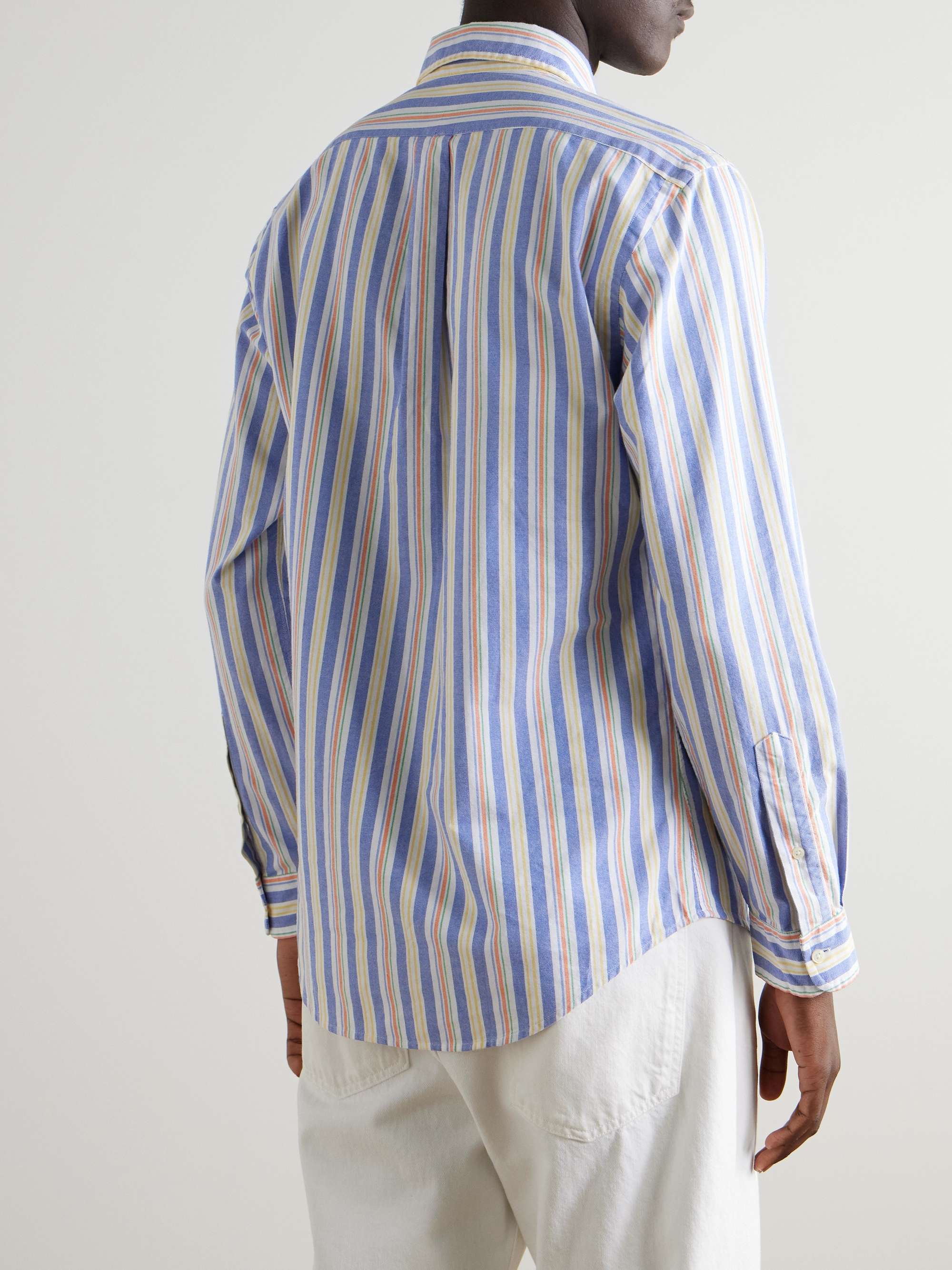 Button-Down Collar Striped Cotton Oxford Shirt view