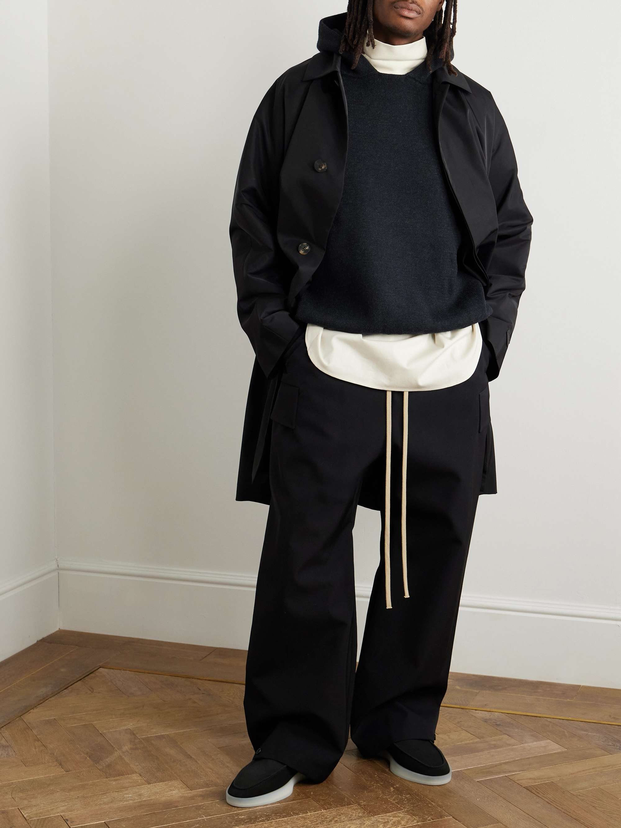 Eternal Oversized Logo-Appliquéd Twill Coat view