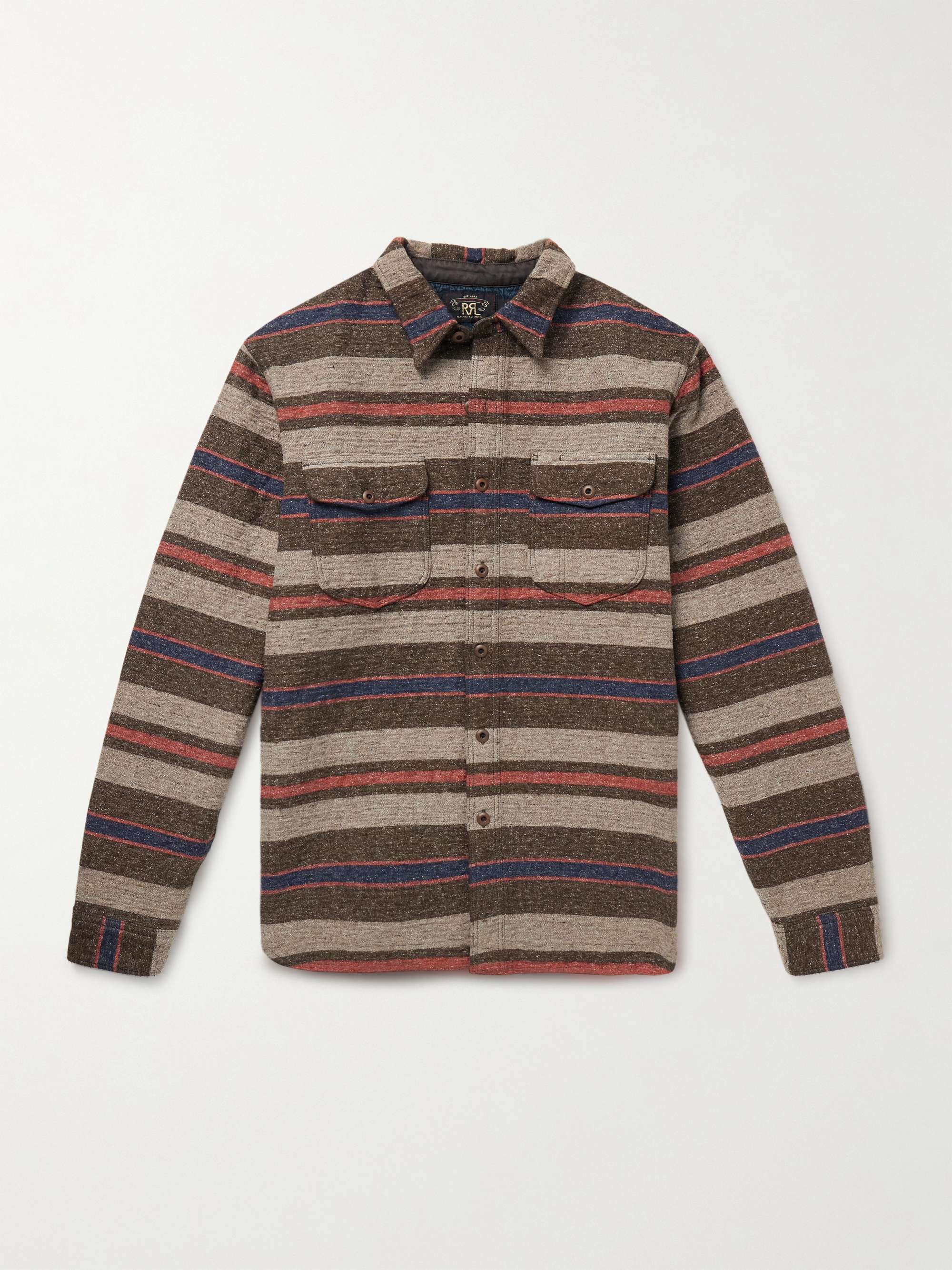 Preston Striped Cotton-Blend Bouclé Overshirt hero visual