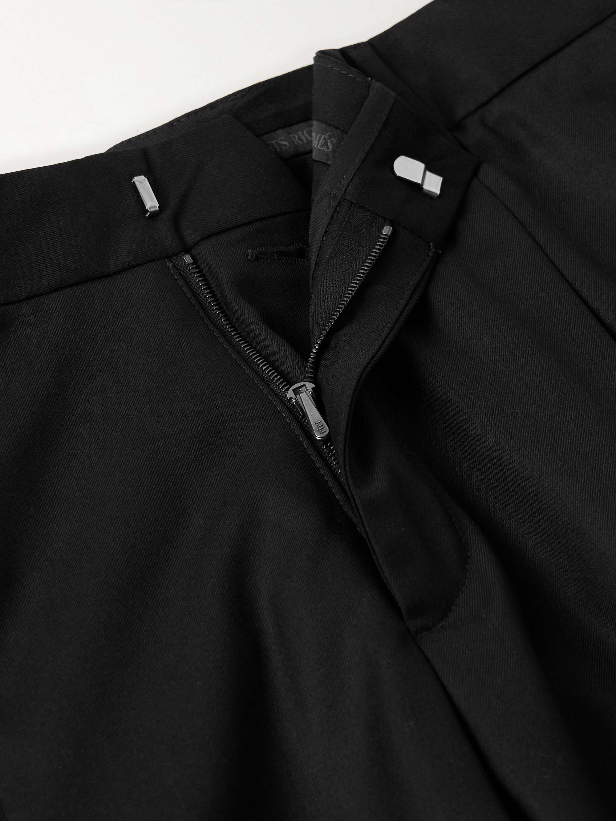 Henry's Perfect Straight-Leg Pleated Super 170s Virgin Wool-Twill Trousers view