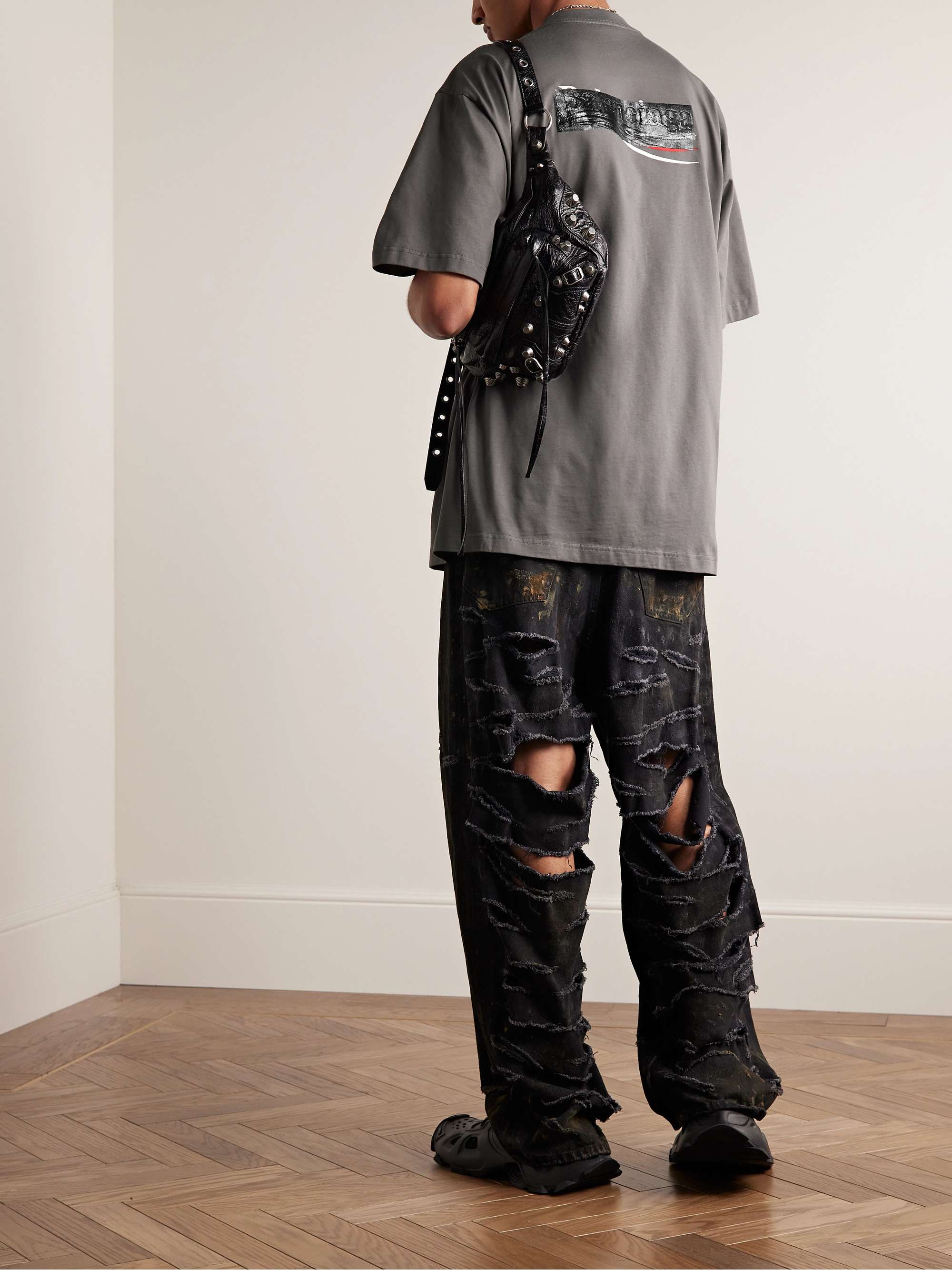 Gaffer Oversized  Logo-Embroidered Appliquéd Cotton-Jersey T-Shirt view