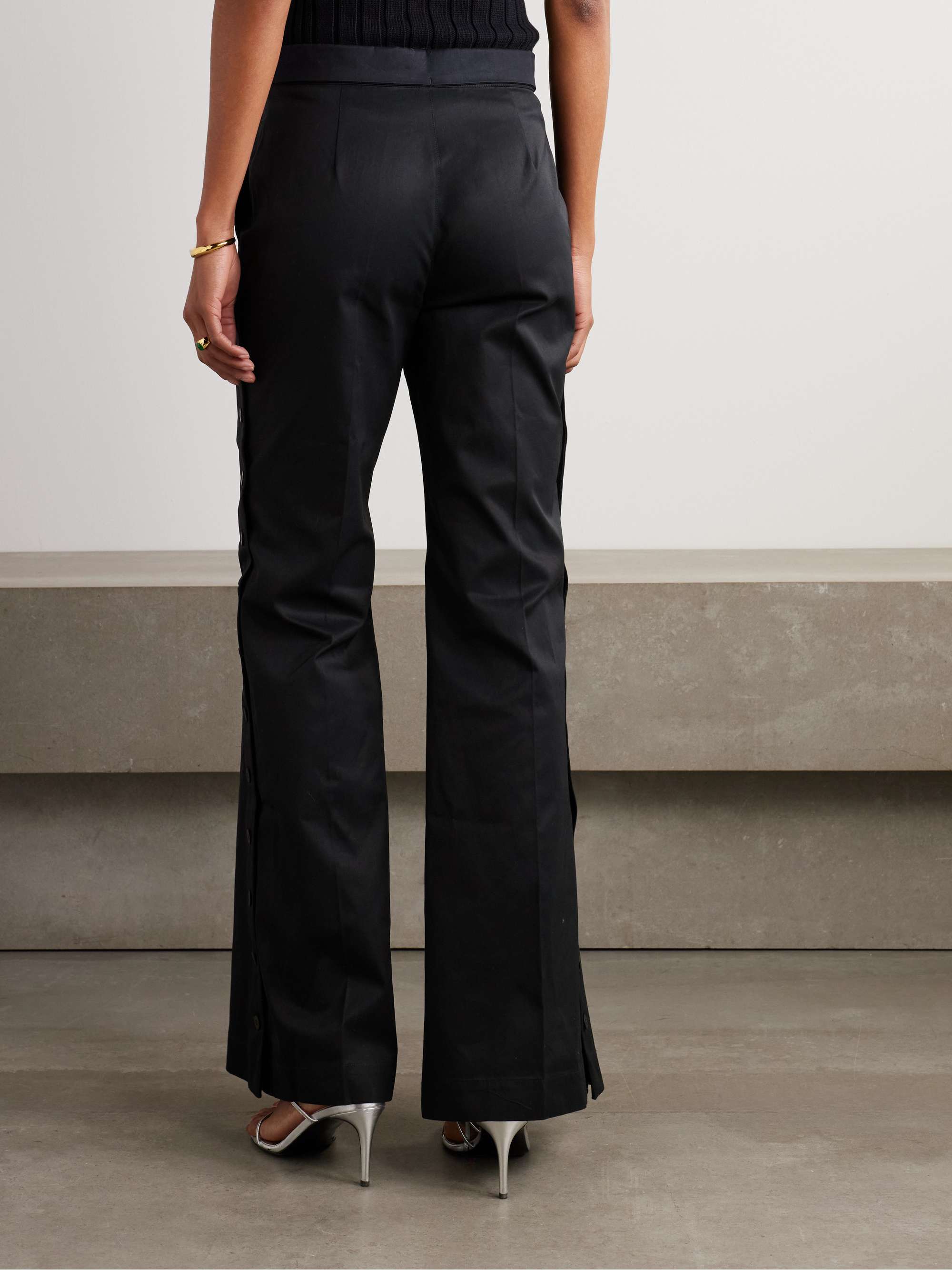 Elettra cotton-twill wide-leg pants view