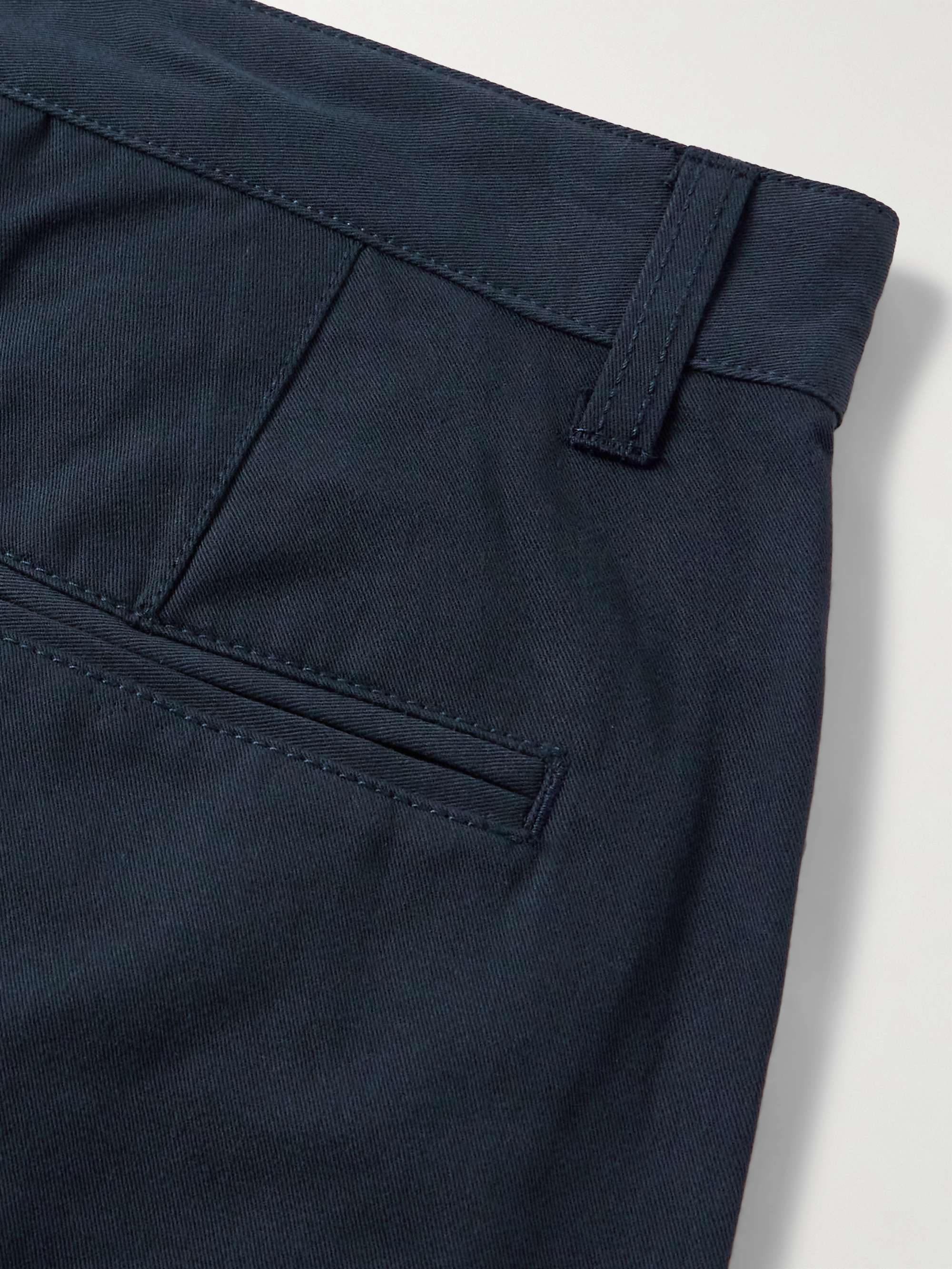Haworth Tapered Cropped Pleated Cotton-Twill Trousers view