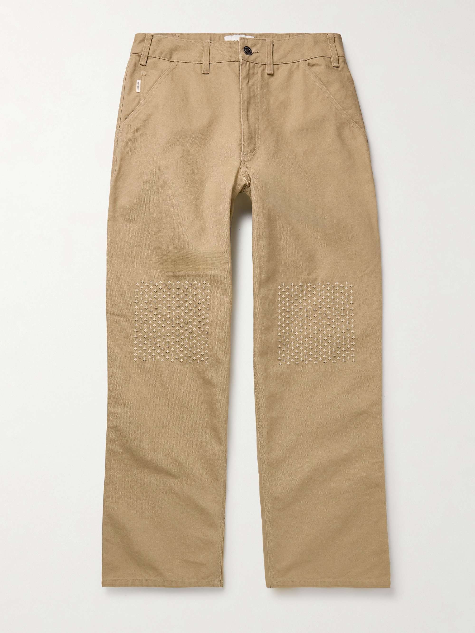 Life Wide-Leg Embroidered Cotton-Canvas Trousers hero visual