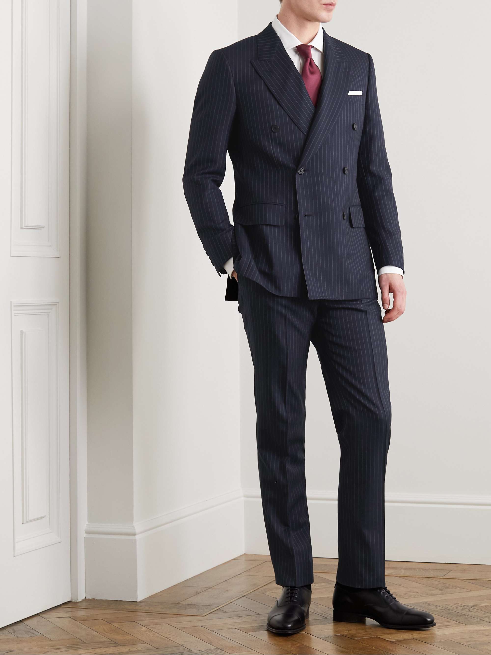 Harry's Navy Pinstriped Super 120s Wool Suit view