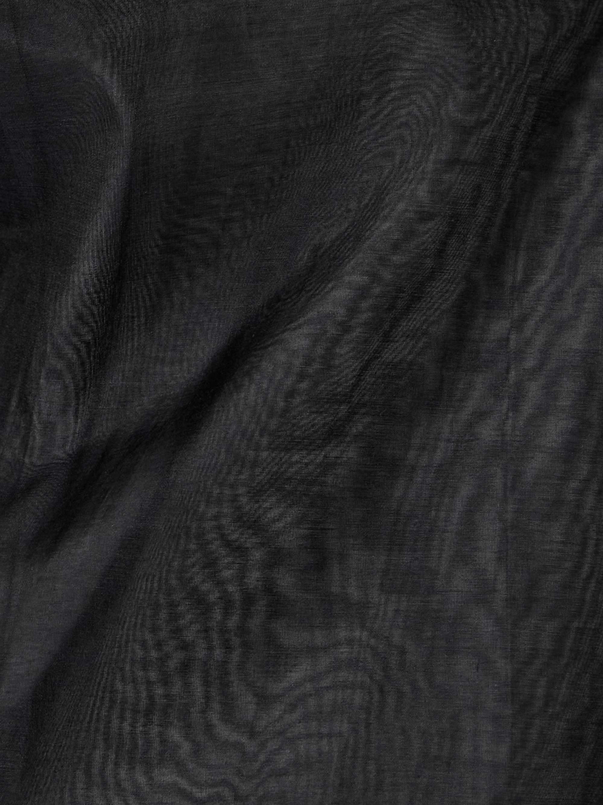 Leather-trimmed organic cotton-blend tulle maxi skirt view