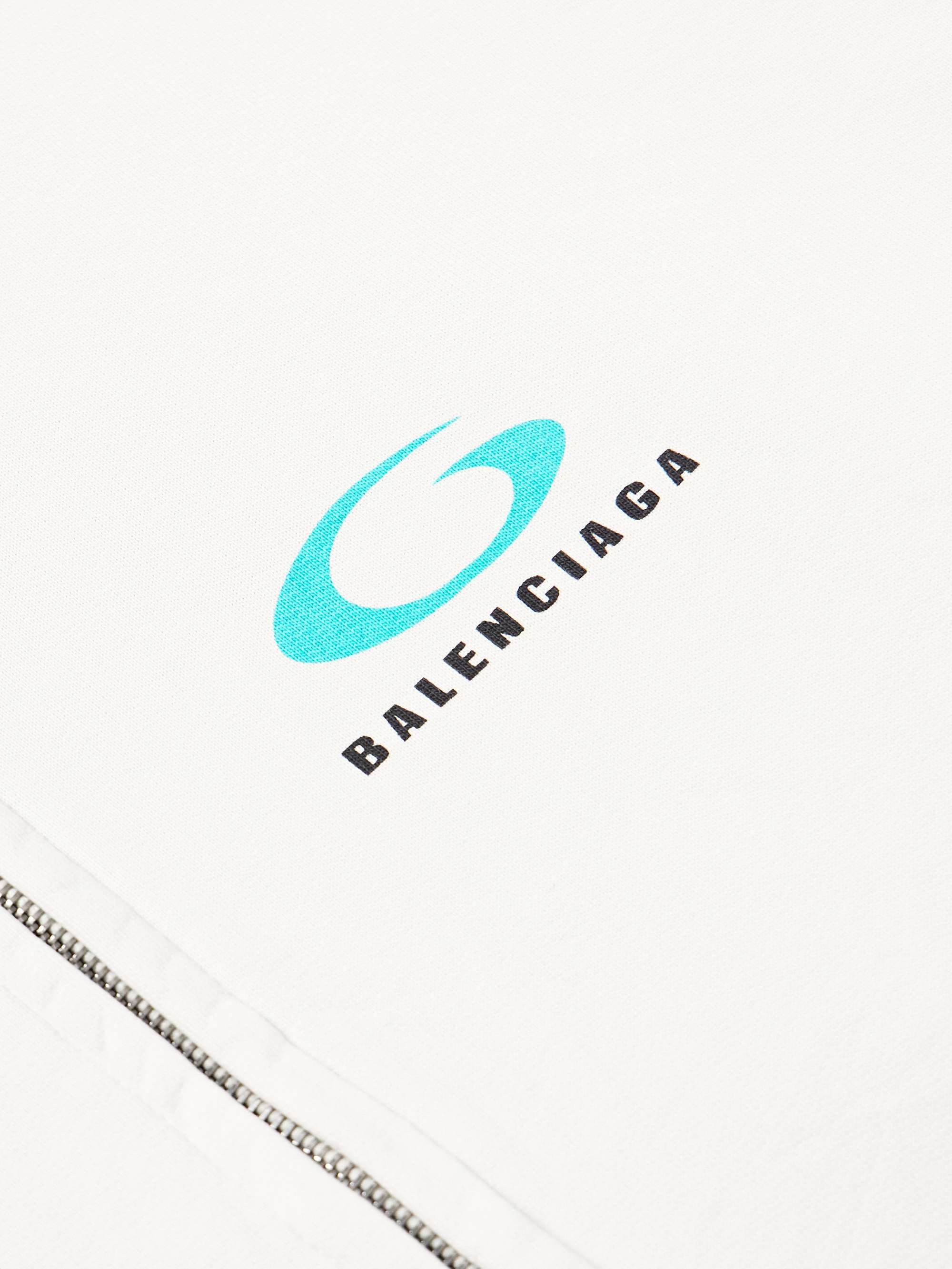 Logo-Print Cotton-Jersey Zip-Up Hoodie view