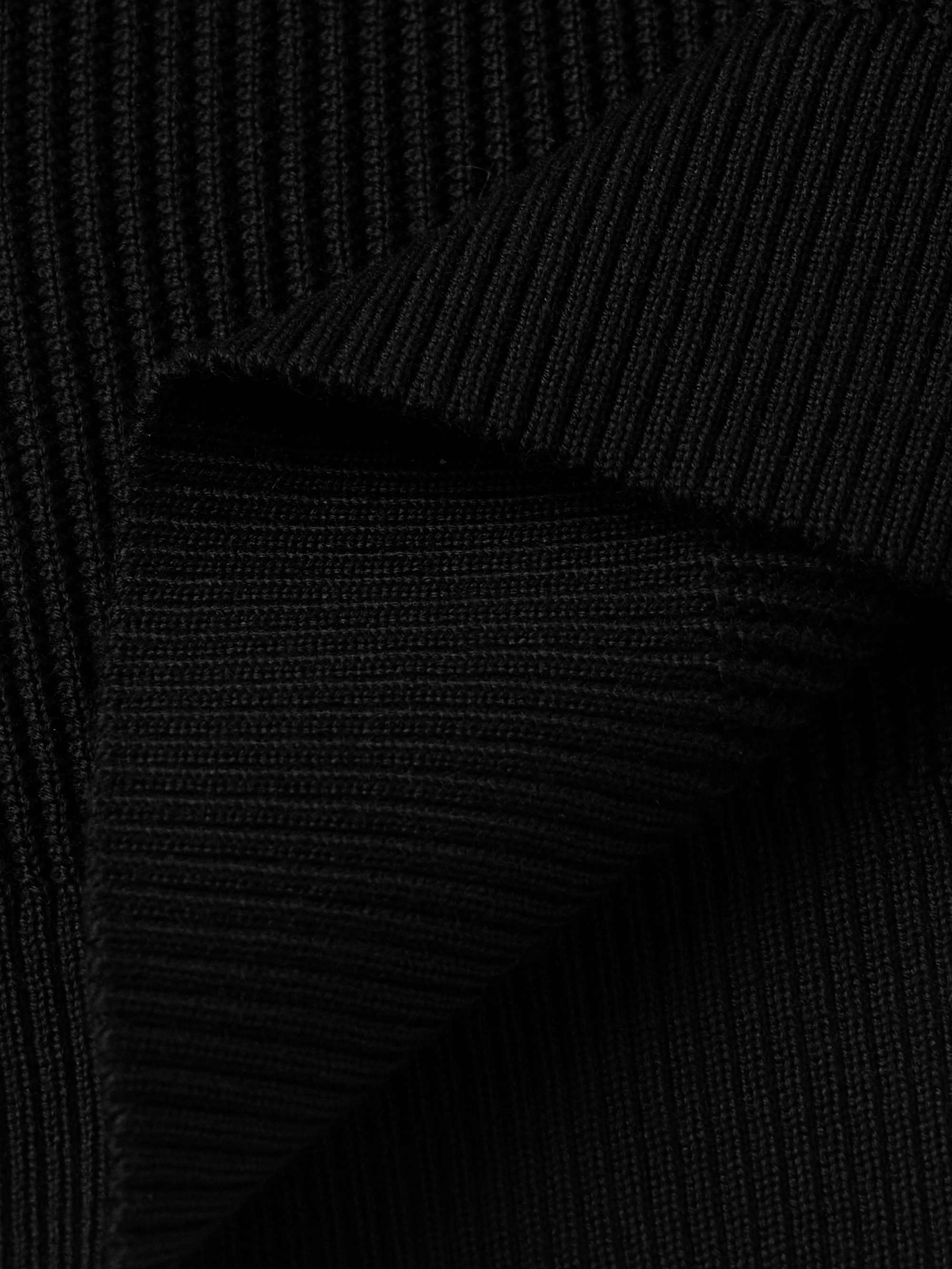 Fender Slim-Fit Ribbed Virgin Wool Zip-Up Cardigan view