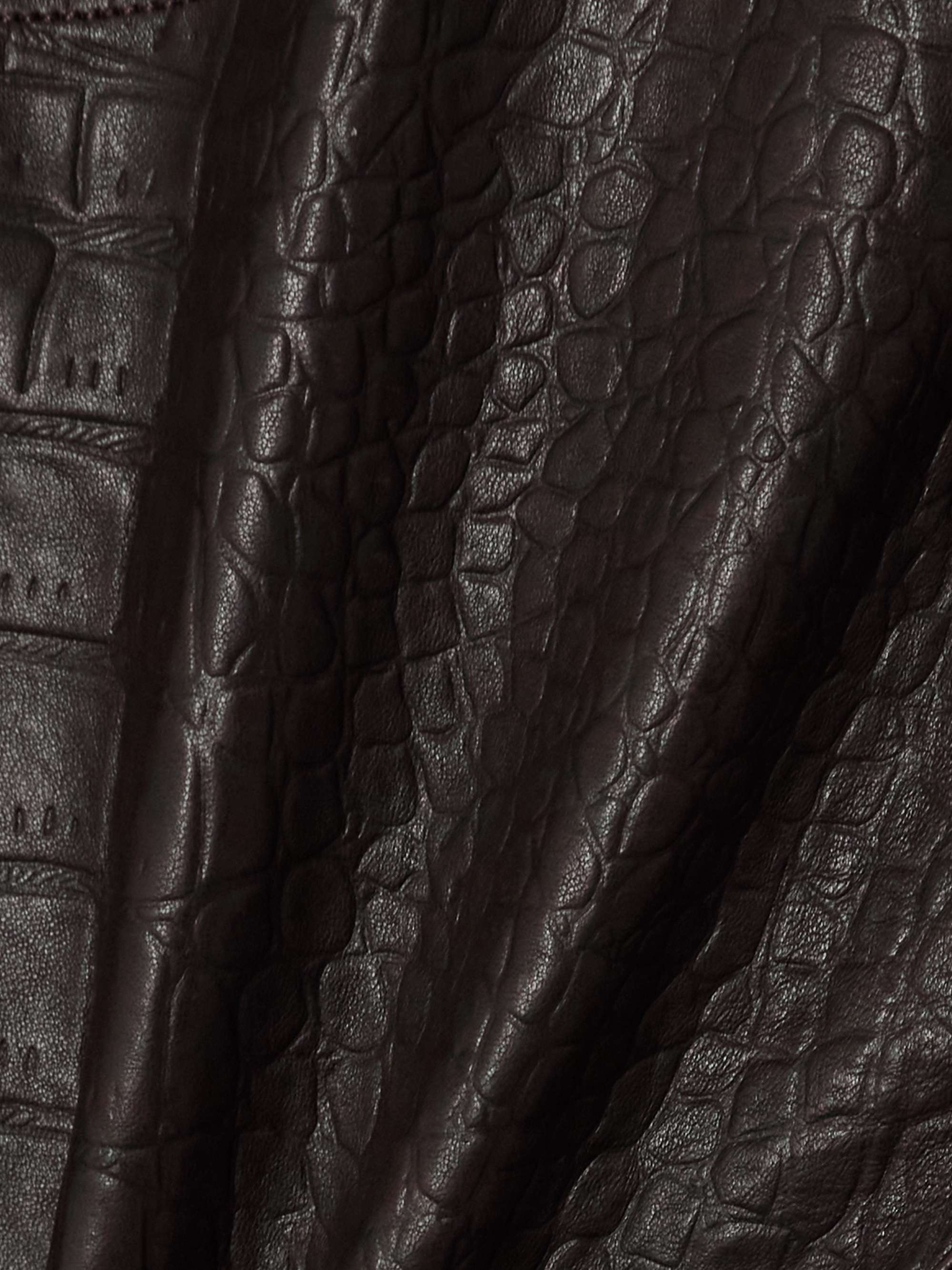 The Midaxi croc-effect leather midi skirt view
