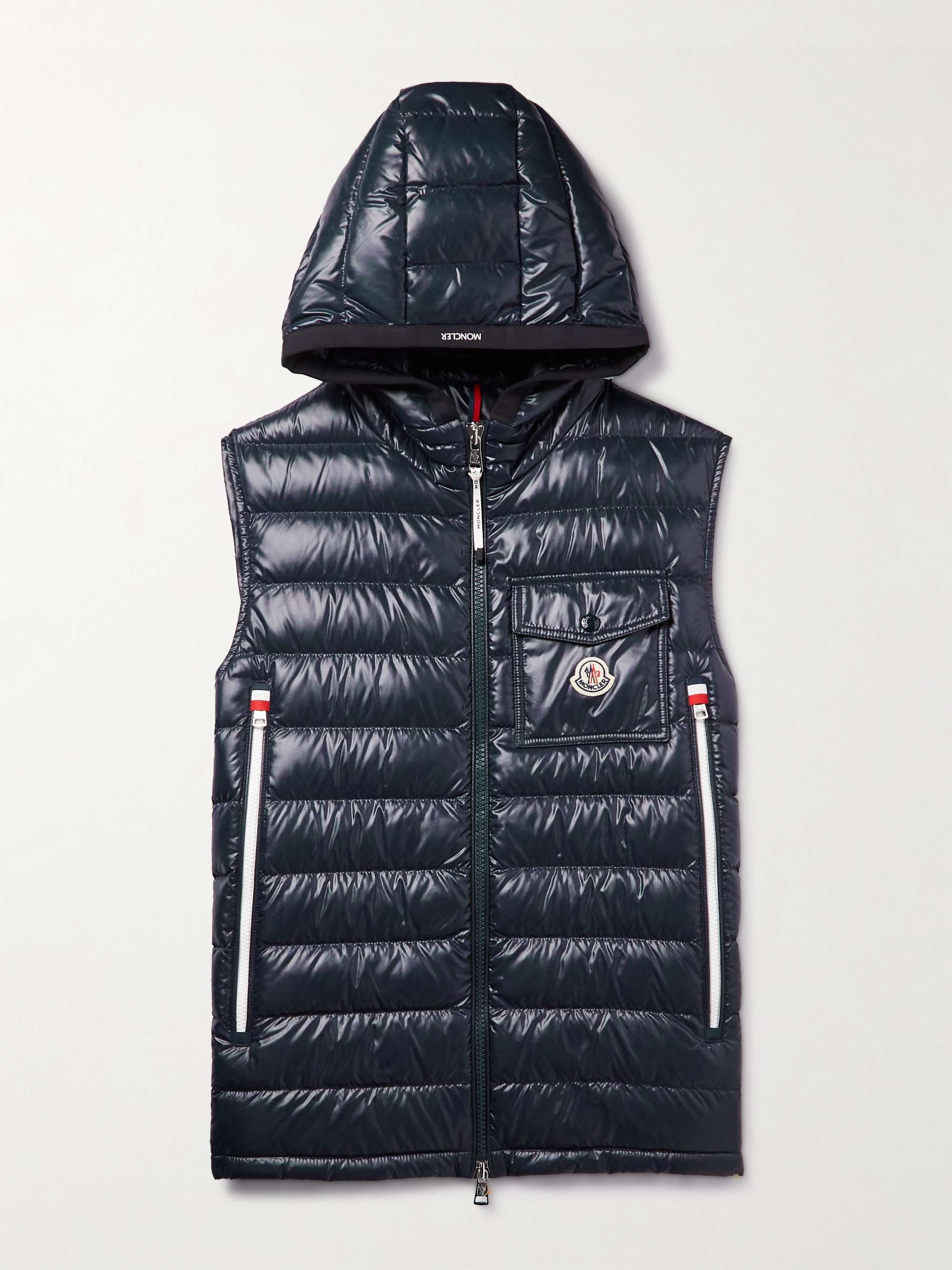 Ragot Logo-Appliquéd Quilted Glossed-Shell Hooded Down Gilet hero visual
