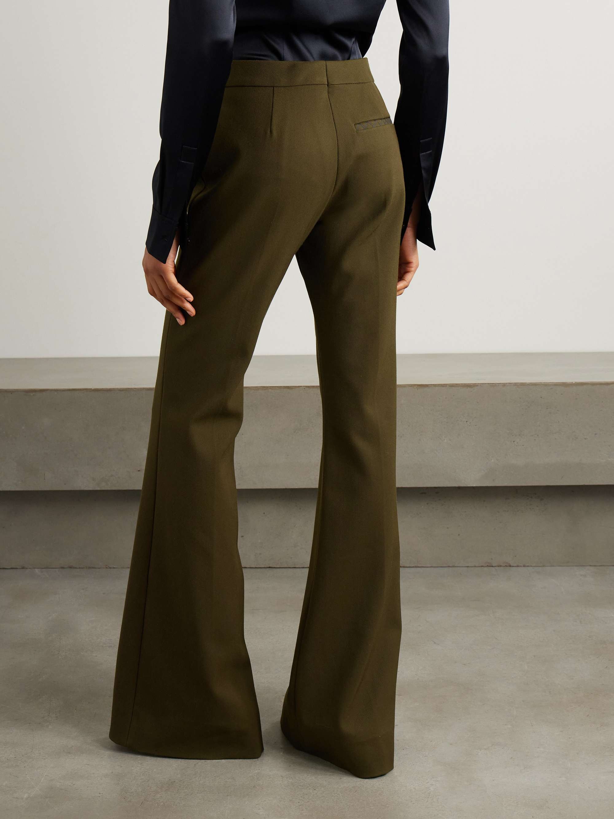 Twill flared pants view