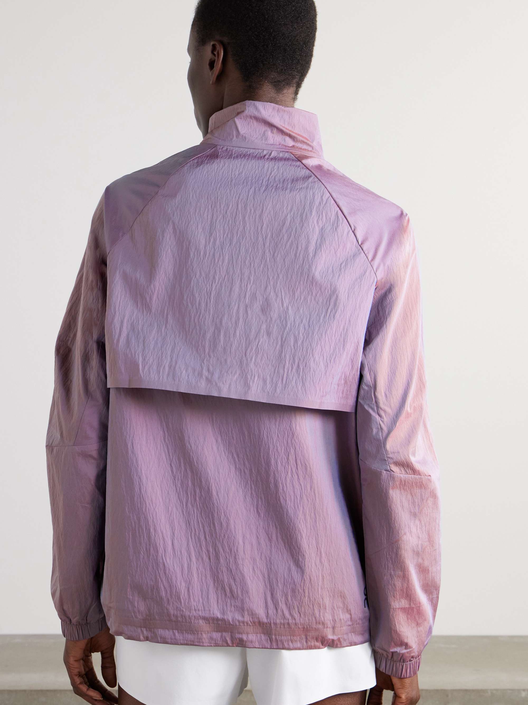 Court iridescent recycled-shell jacket view