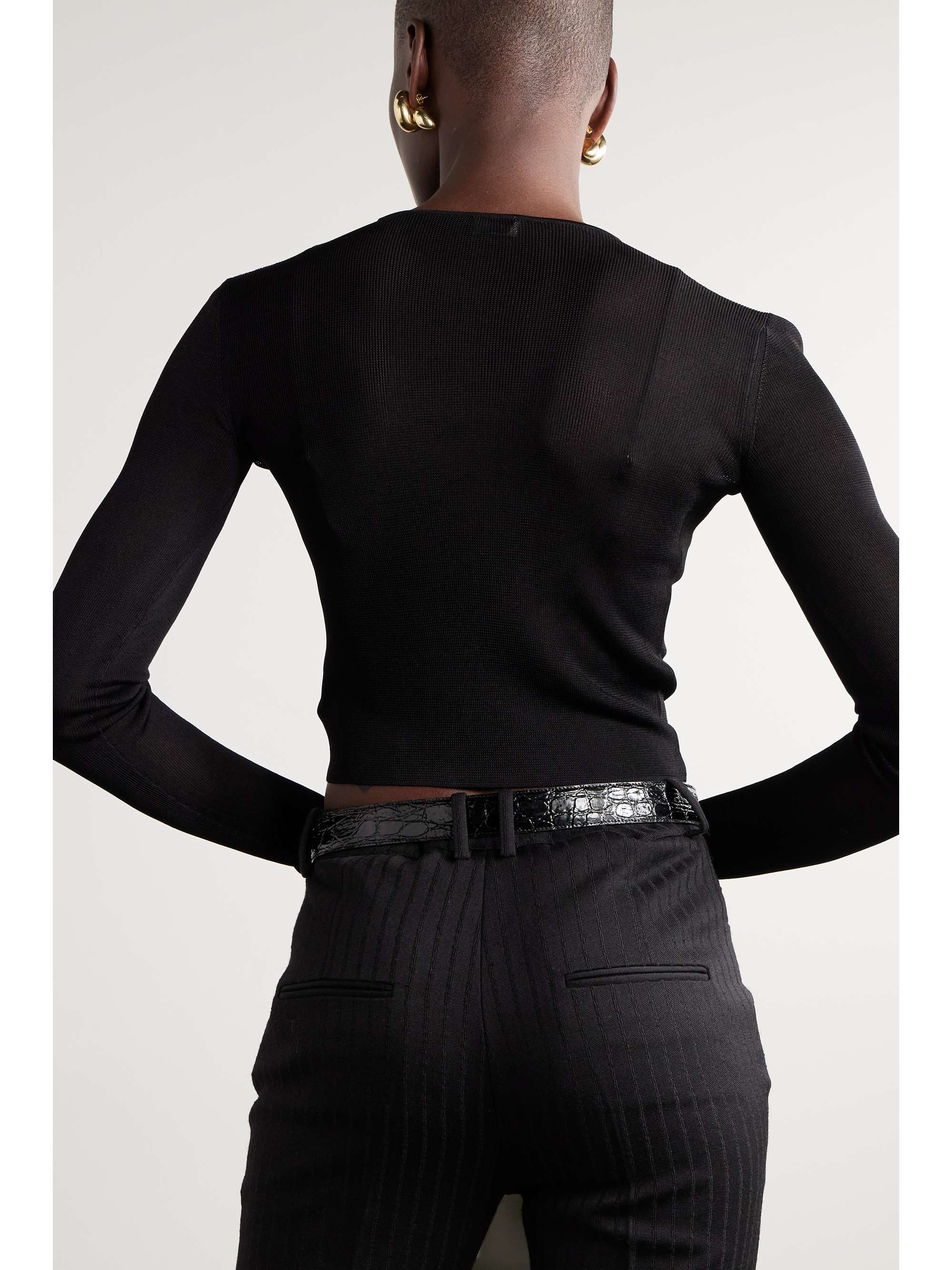 Cropped jersey top view