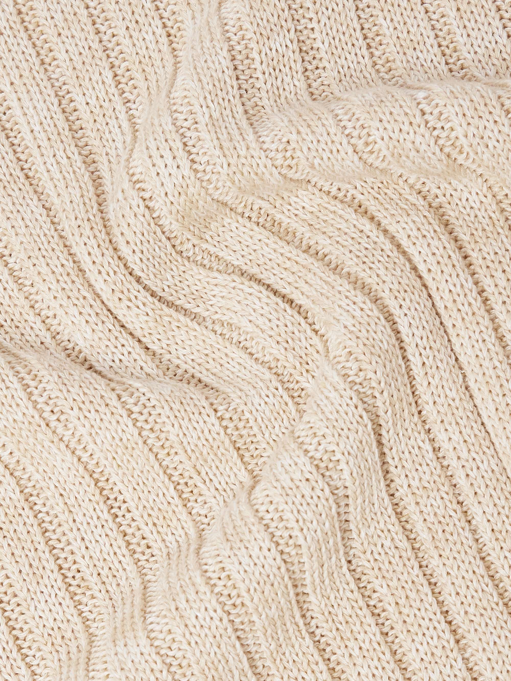 Ribbed Linen and Organic Cotton-Blend Sweater view