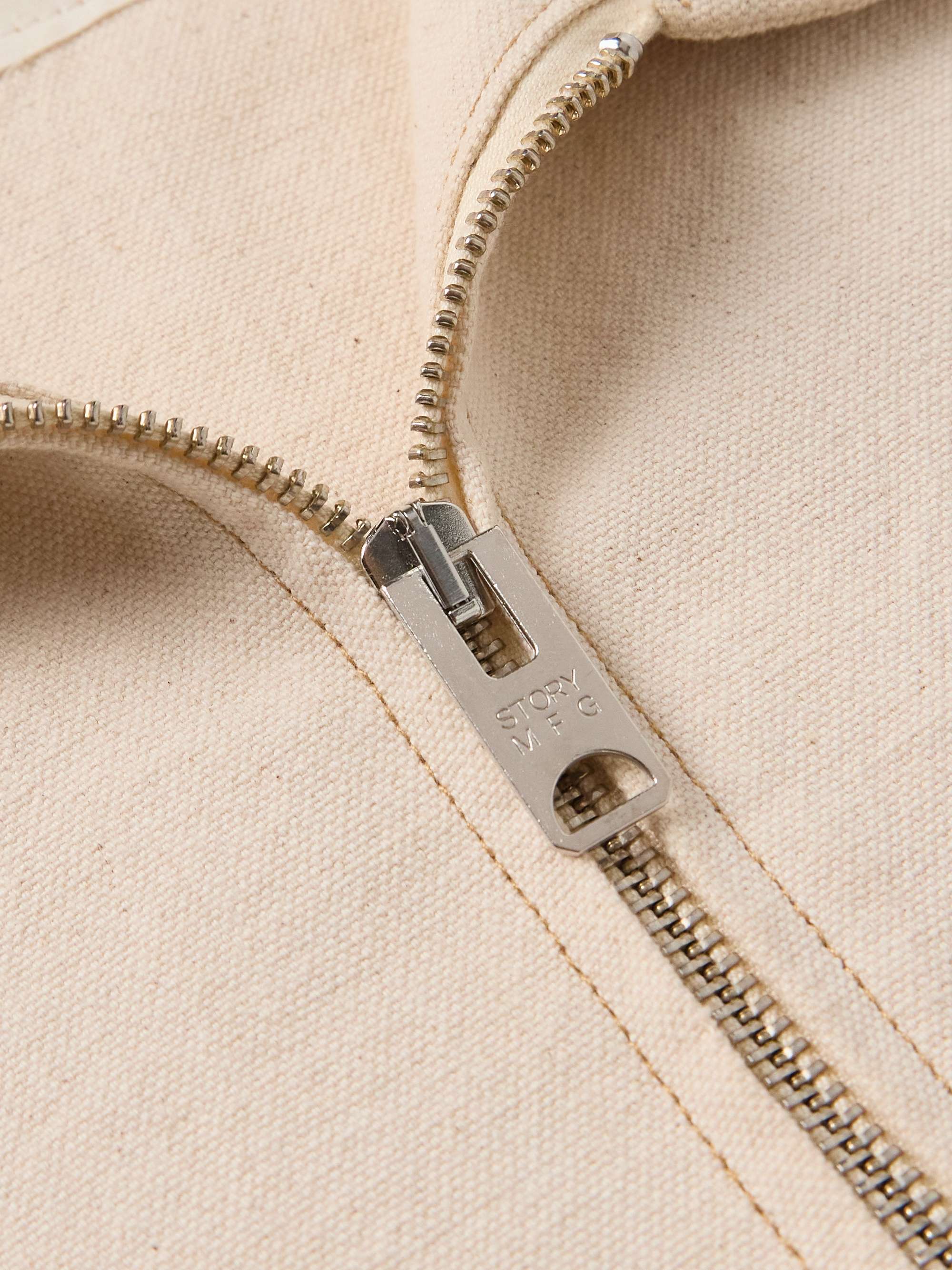 555 Appliquéd Organic Cotton-Canvas Zip-Up Shirt Jacket view