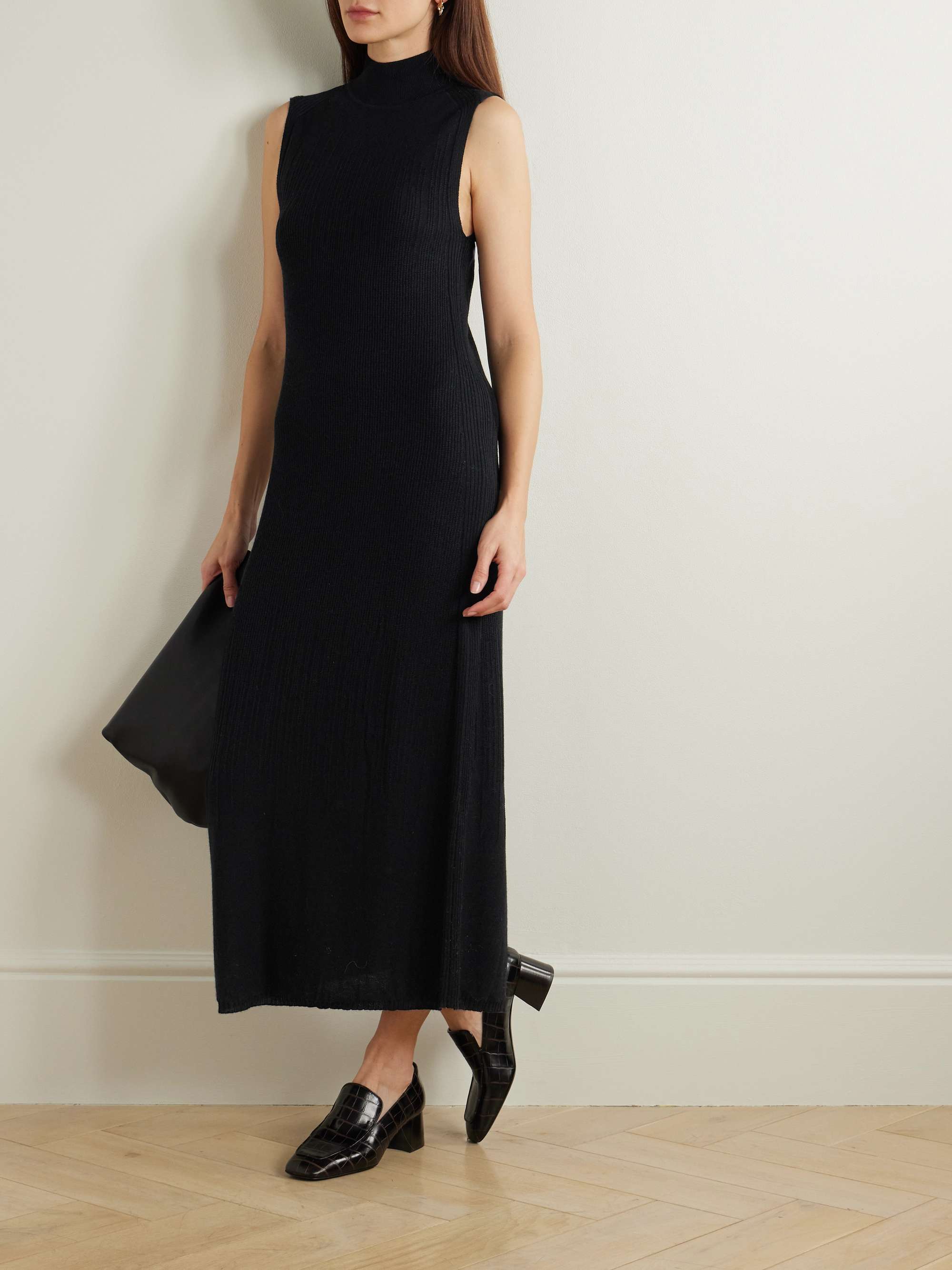 Wool and silk-blend maxi dress view
