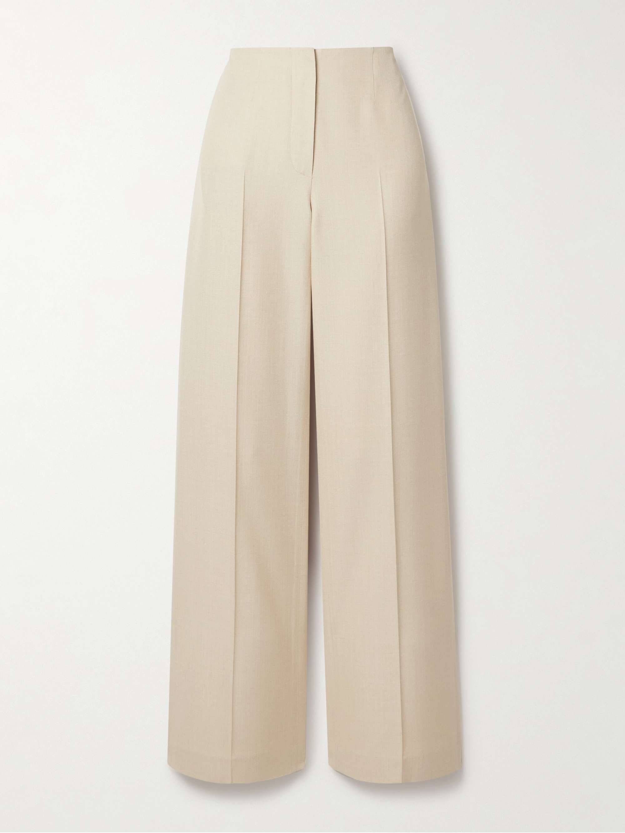 Silk-dupioni straight-leg pants hero visual