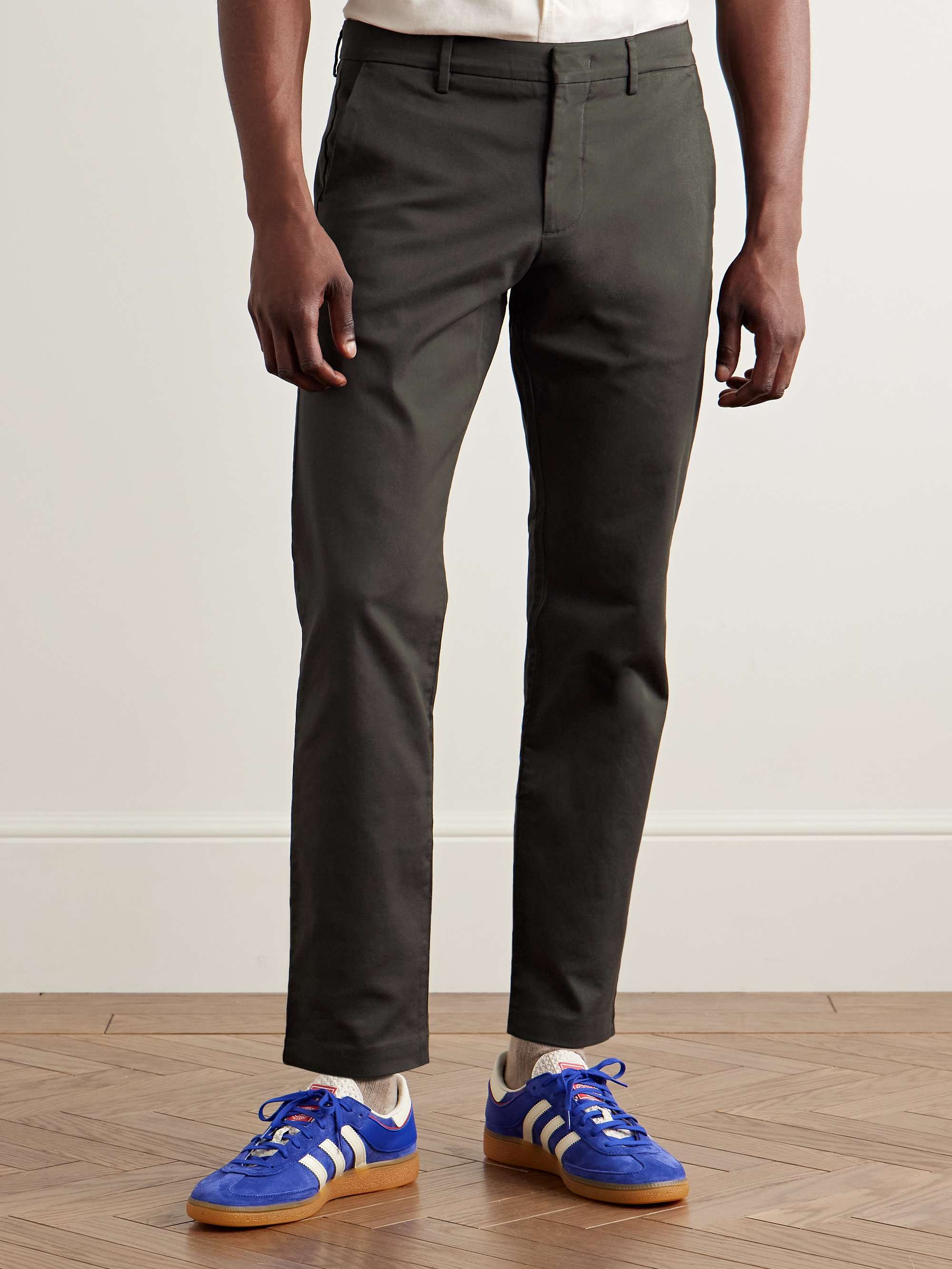 Theo 1420 Tapered Organic Cotton-Blend Twill Chinos view