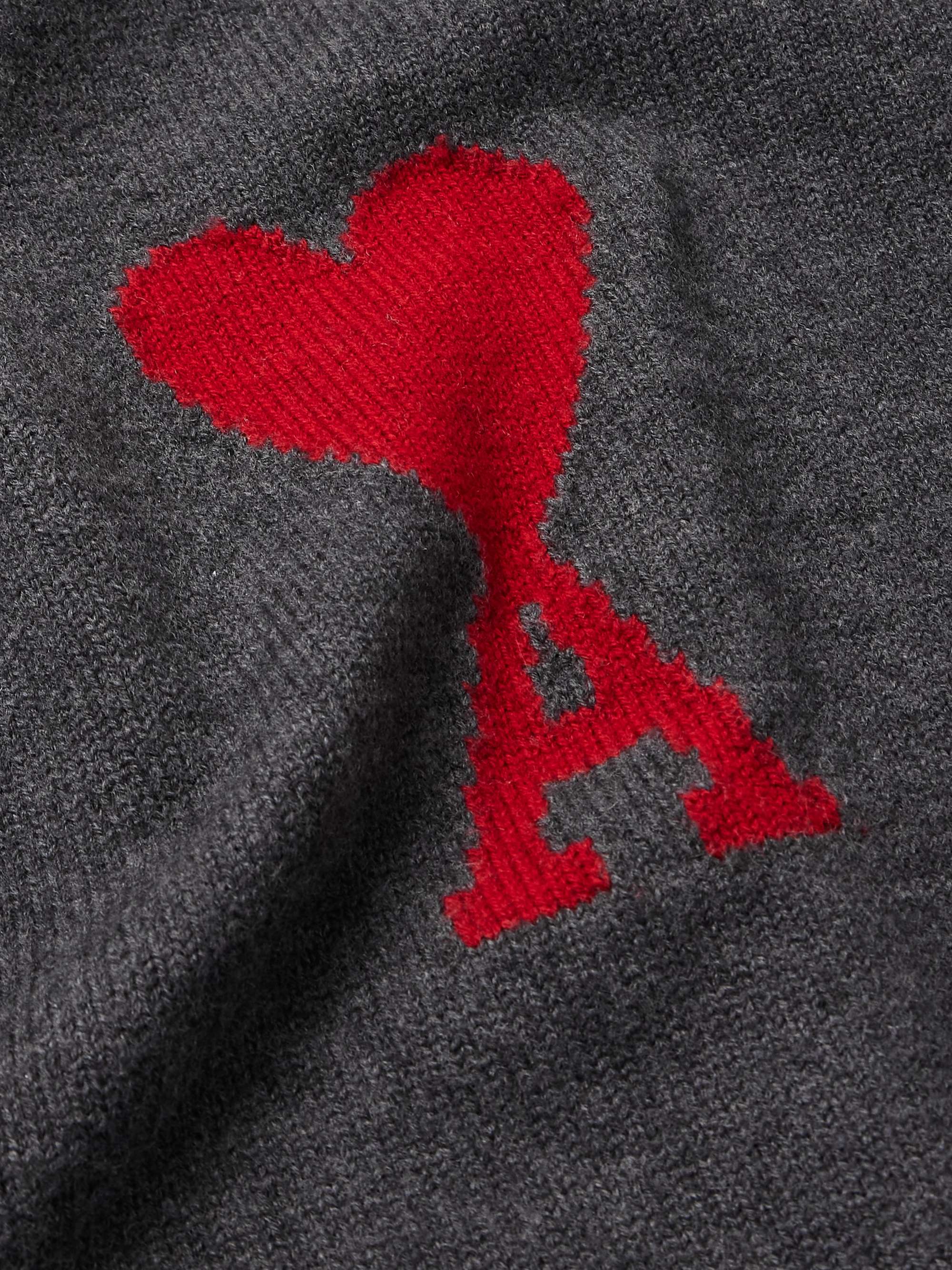 Logo-Intarsia Merino Wool Cardigan view
