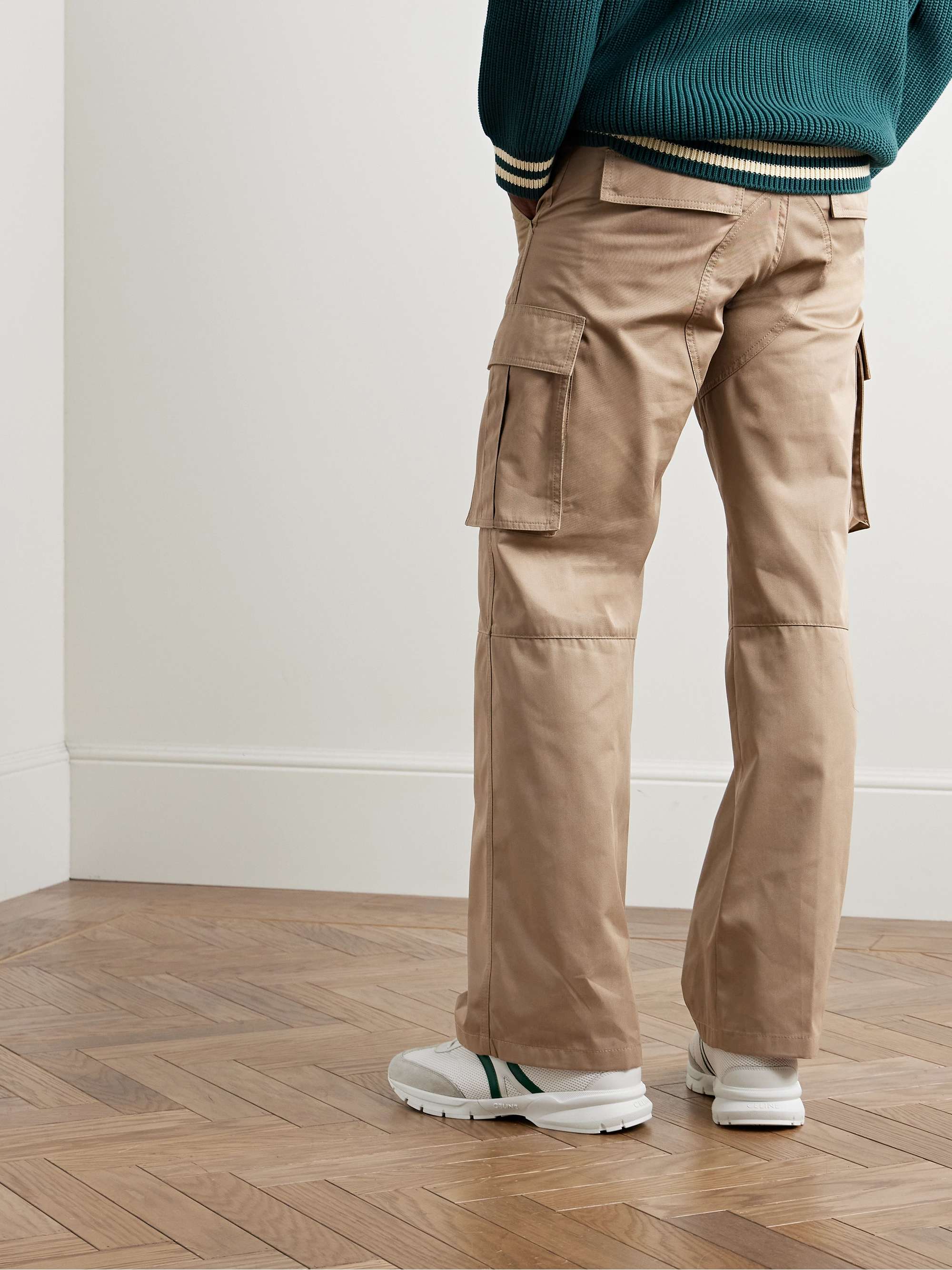 Straight-Leg Twill Cargo Trousers view
