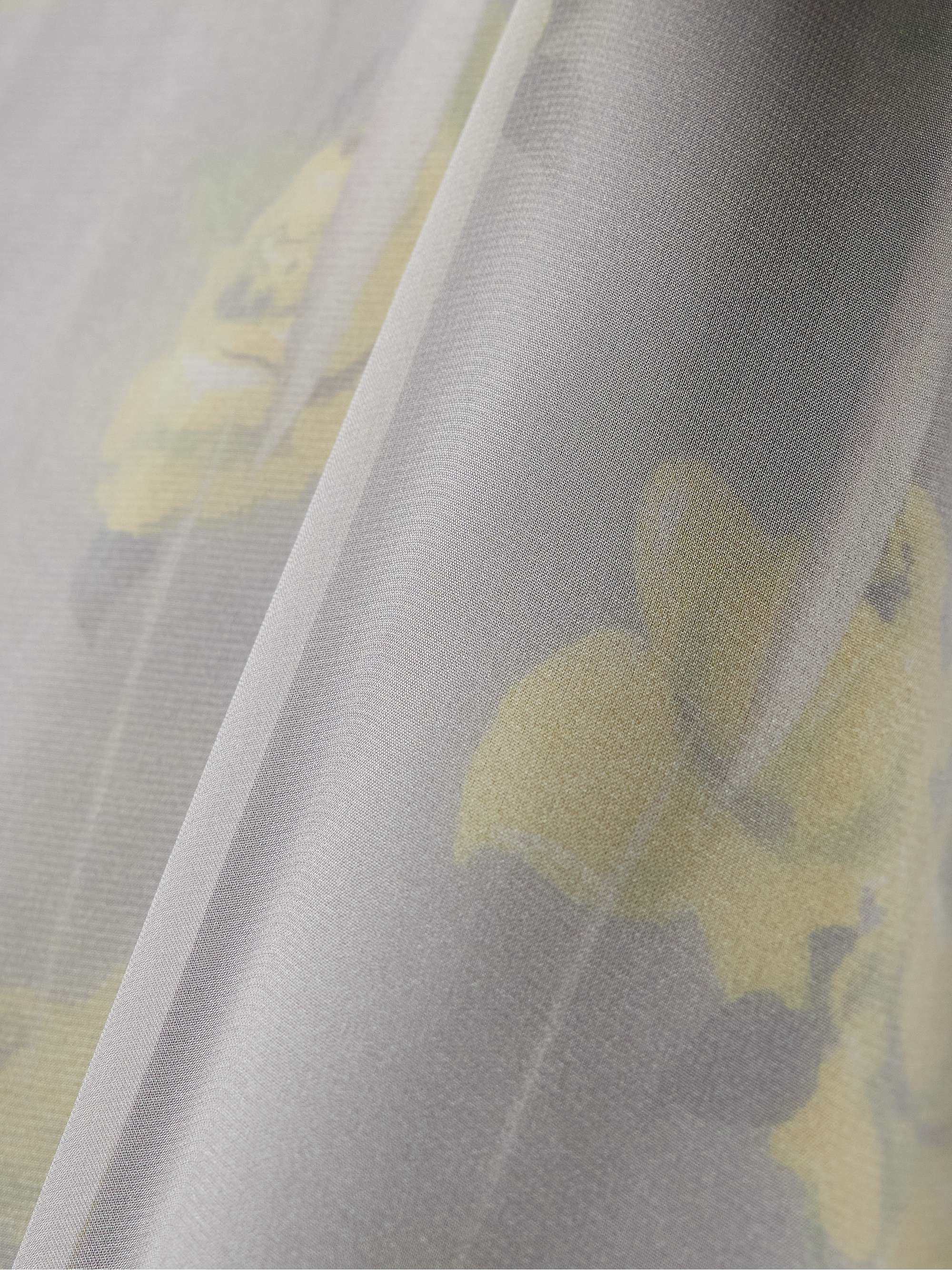 Layered distressed chiffon and floral-print crepe skirt view