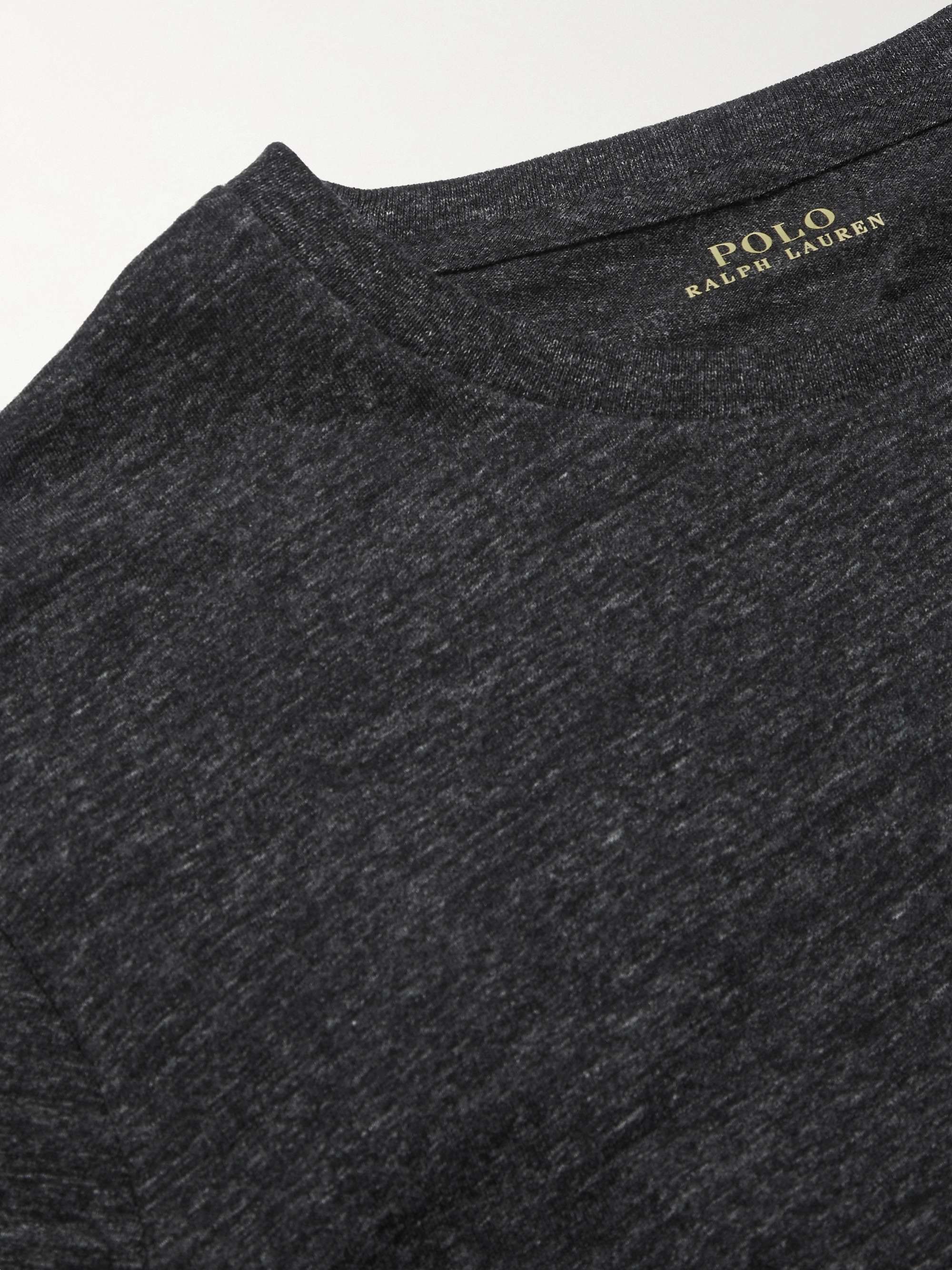 Slim-Fit Mélange Cotton-Jersey T-Shirt view