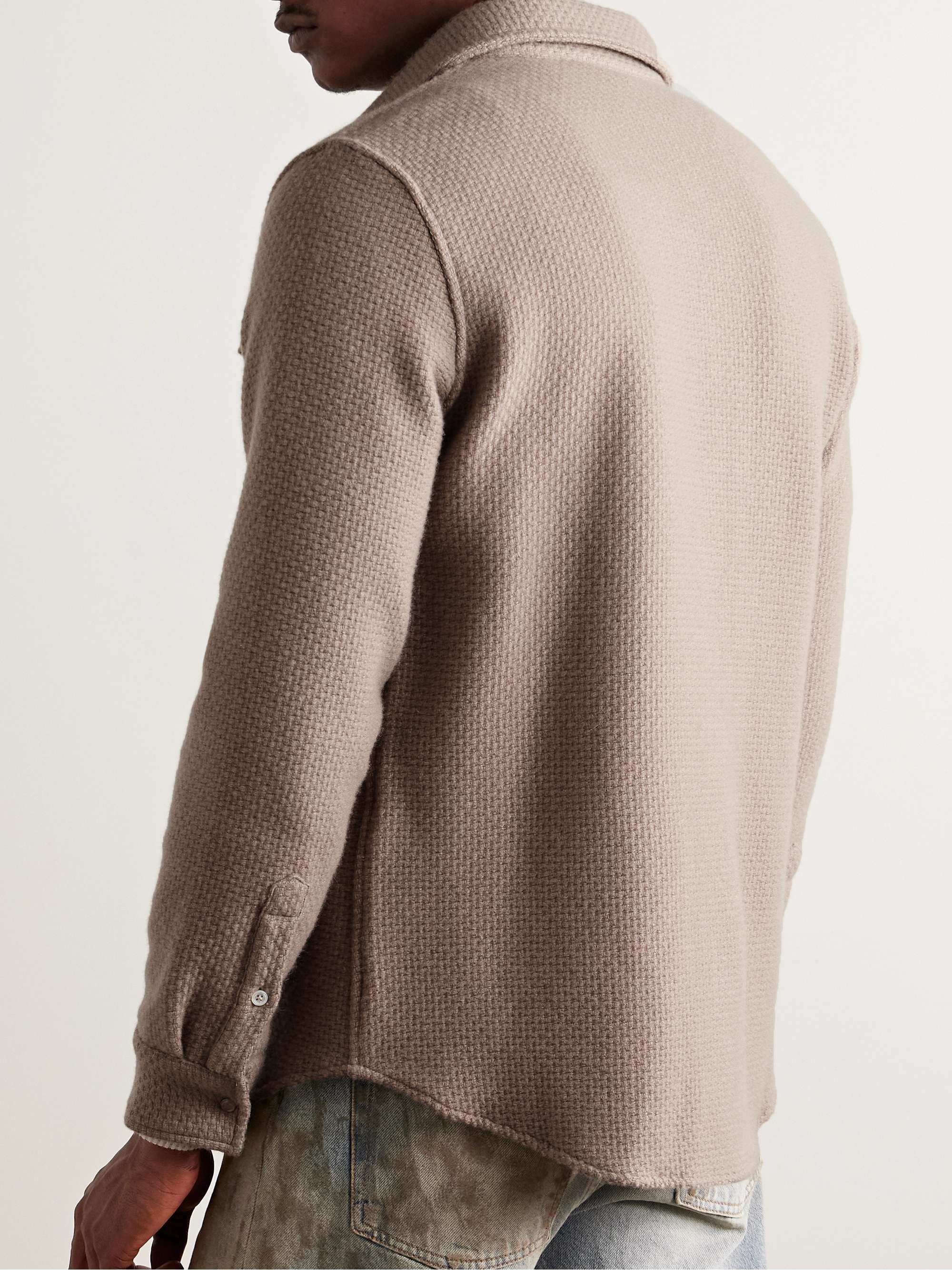 Waffle-Knit Cashmere Shirt view