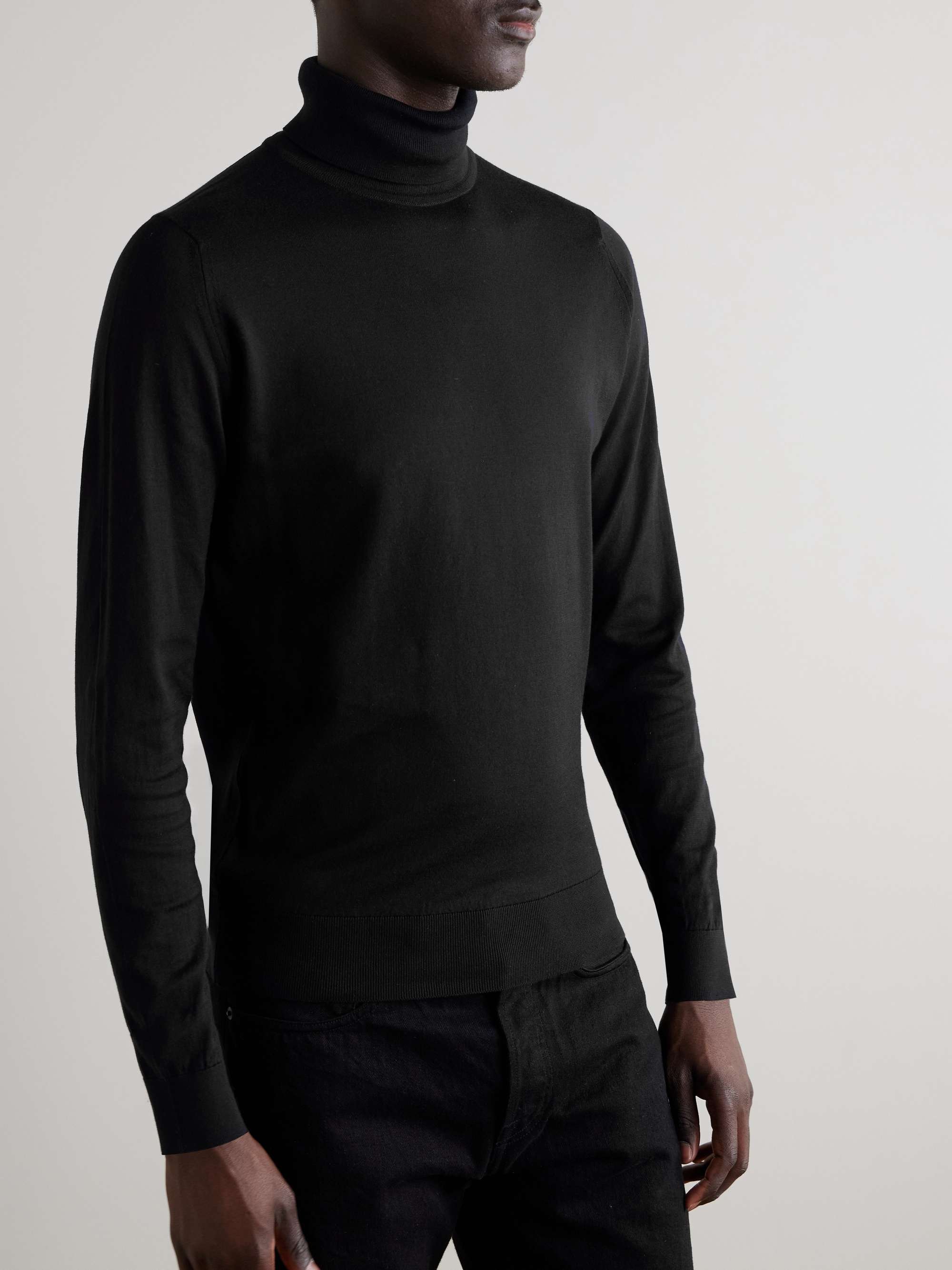 Hawley Slim-Fit Sea Island Cotton Rollneck Sweater view